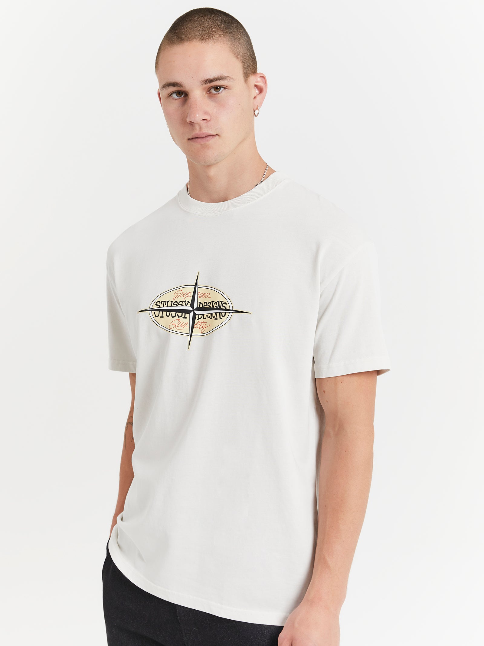 Points Heavyweight Short Sleeve T-Shirt in Pigment White