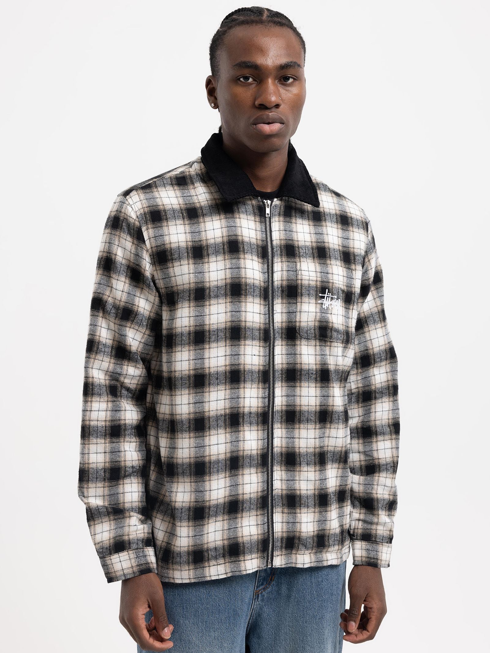 Frank Plaid Zip Shirt