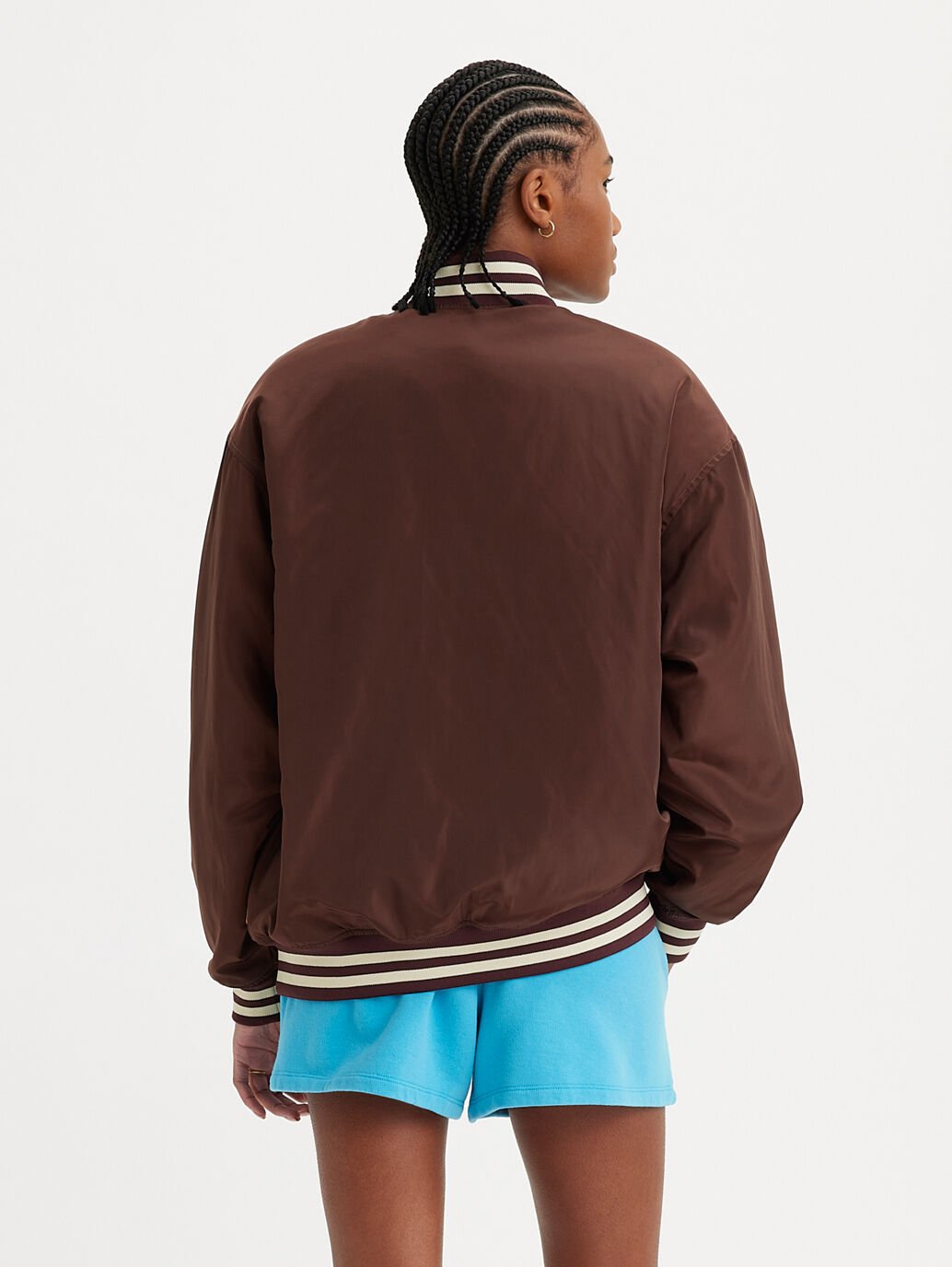 Gold Tab Baseball Jacket in Monterey Puce Maroon