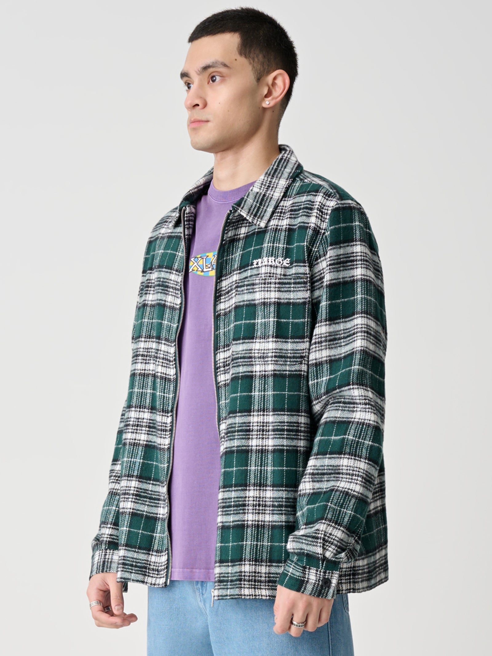 Old English Check Zip Shirt