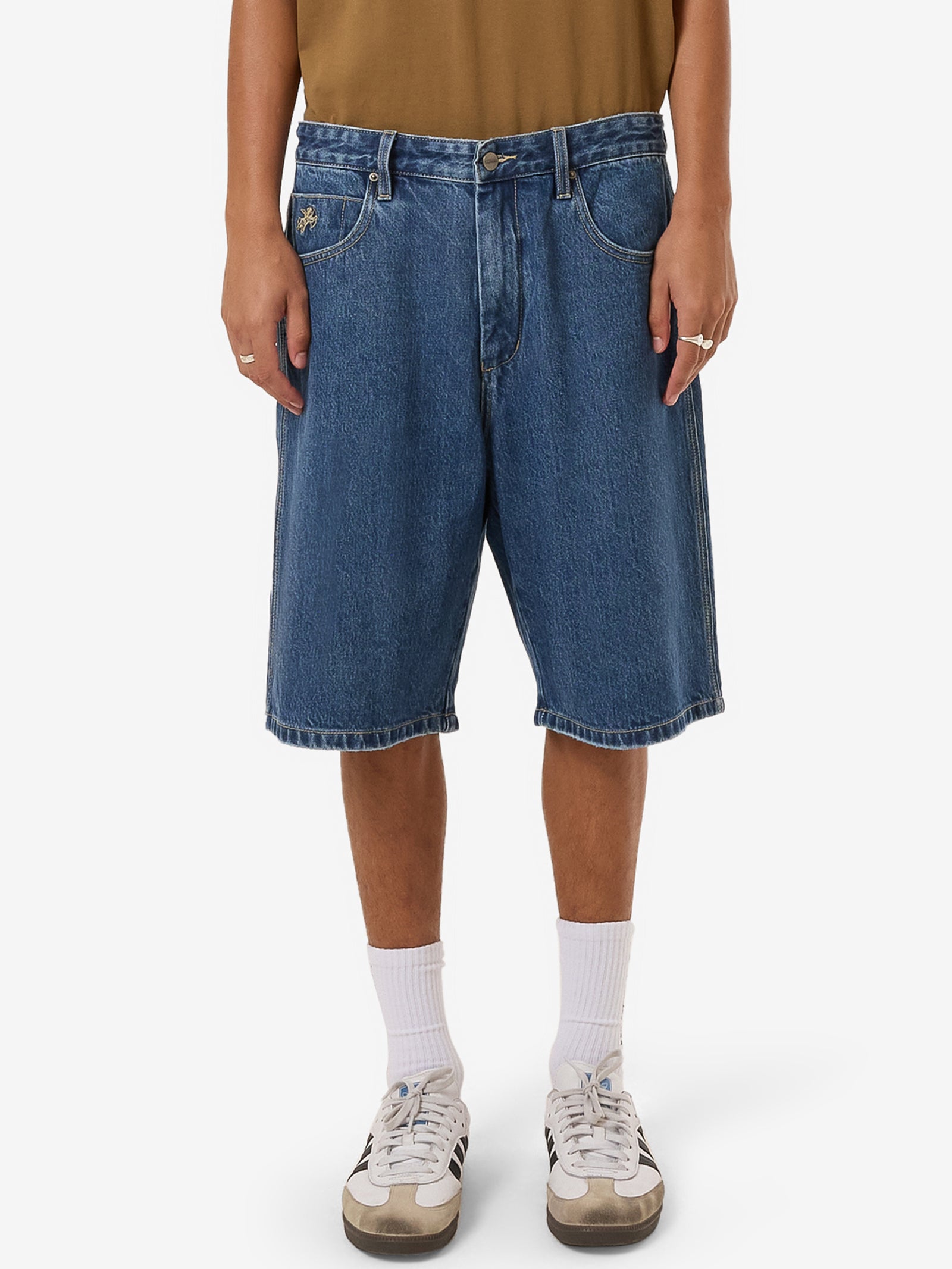 Big Dawg Jean Short - Worn Blue Rinse