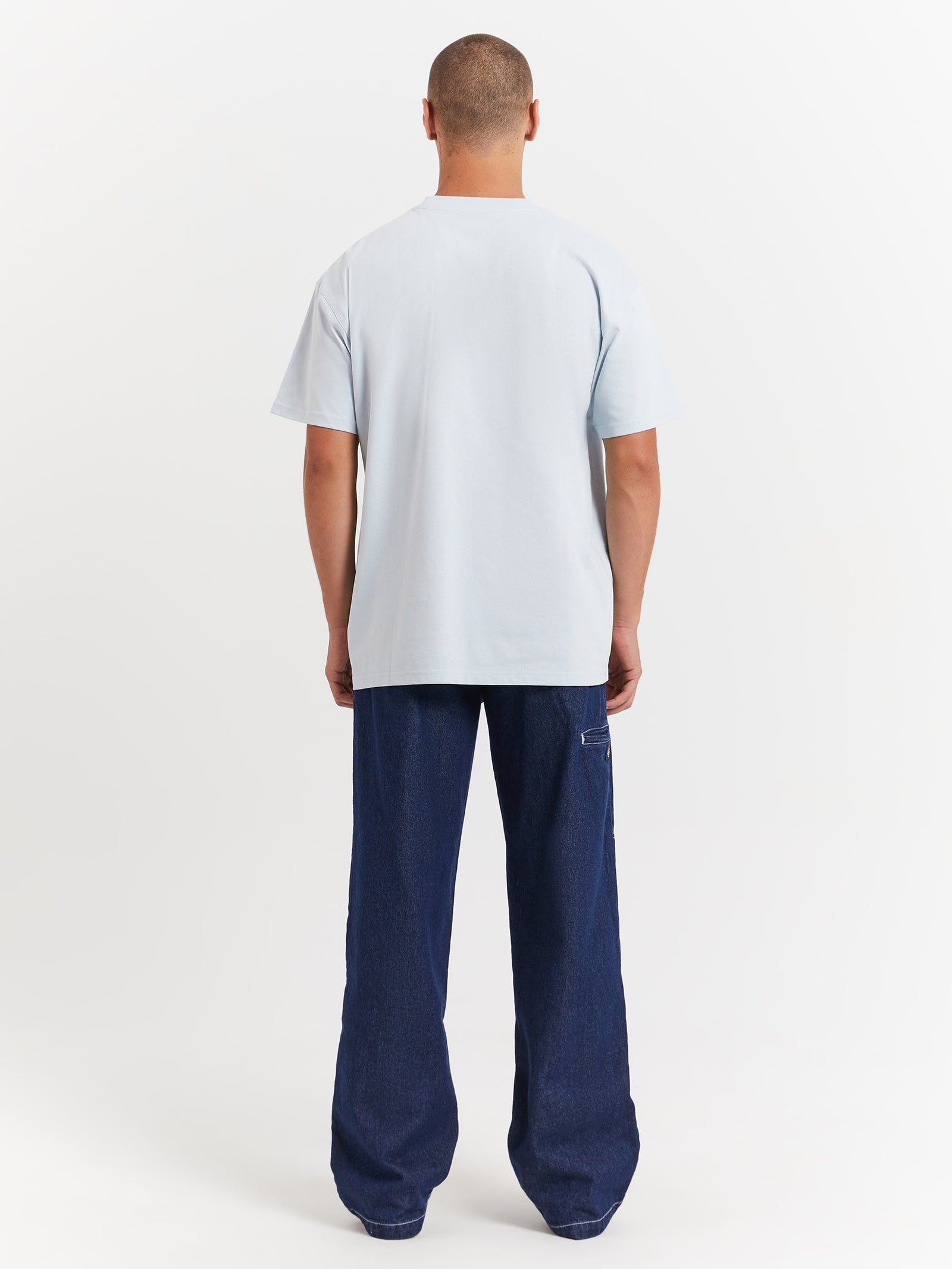 Short Sleeve American Script T-Shirt in Icarus