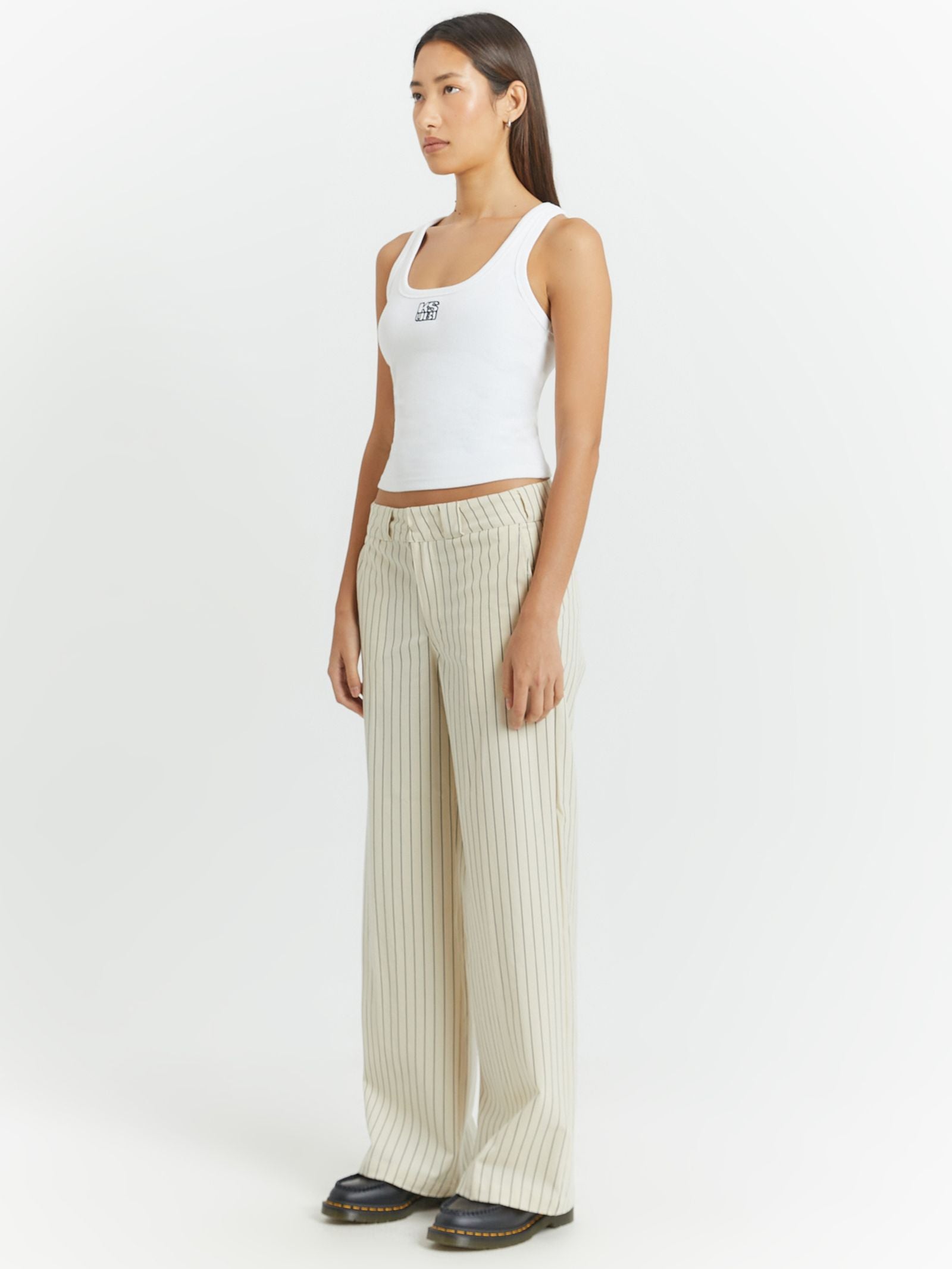 Bronte Pinstripe Wide Pants