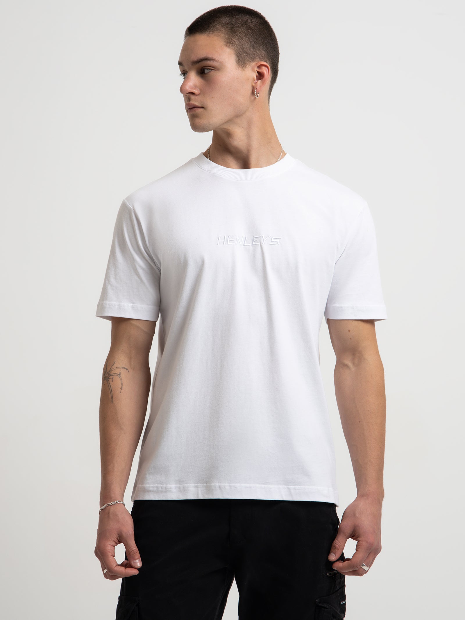 Defence Tonal T-Shirt in White