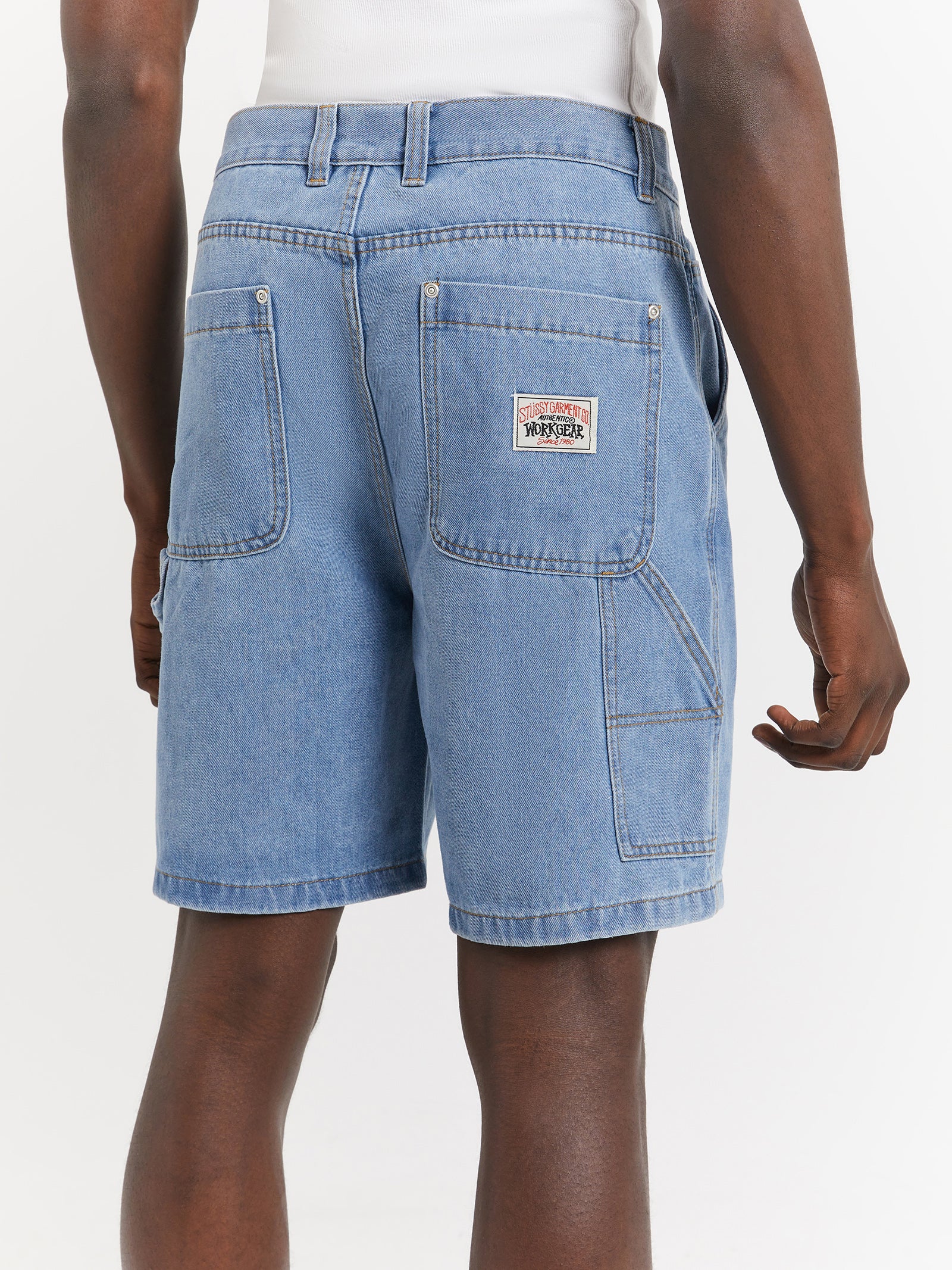 Carpenter Shorts in Mid Blue