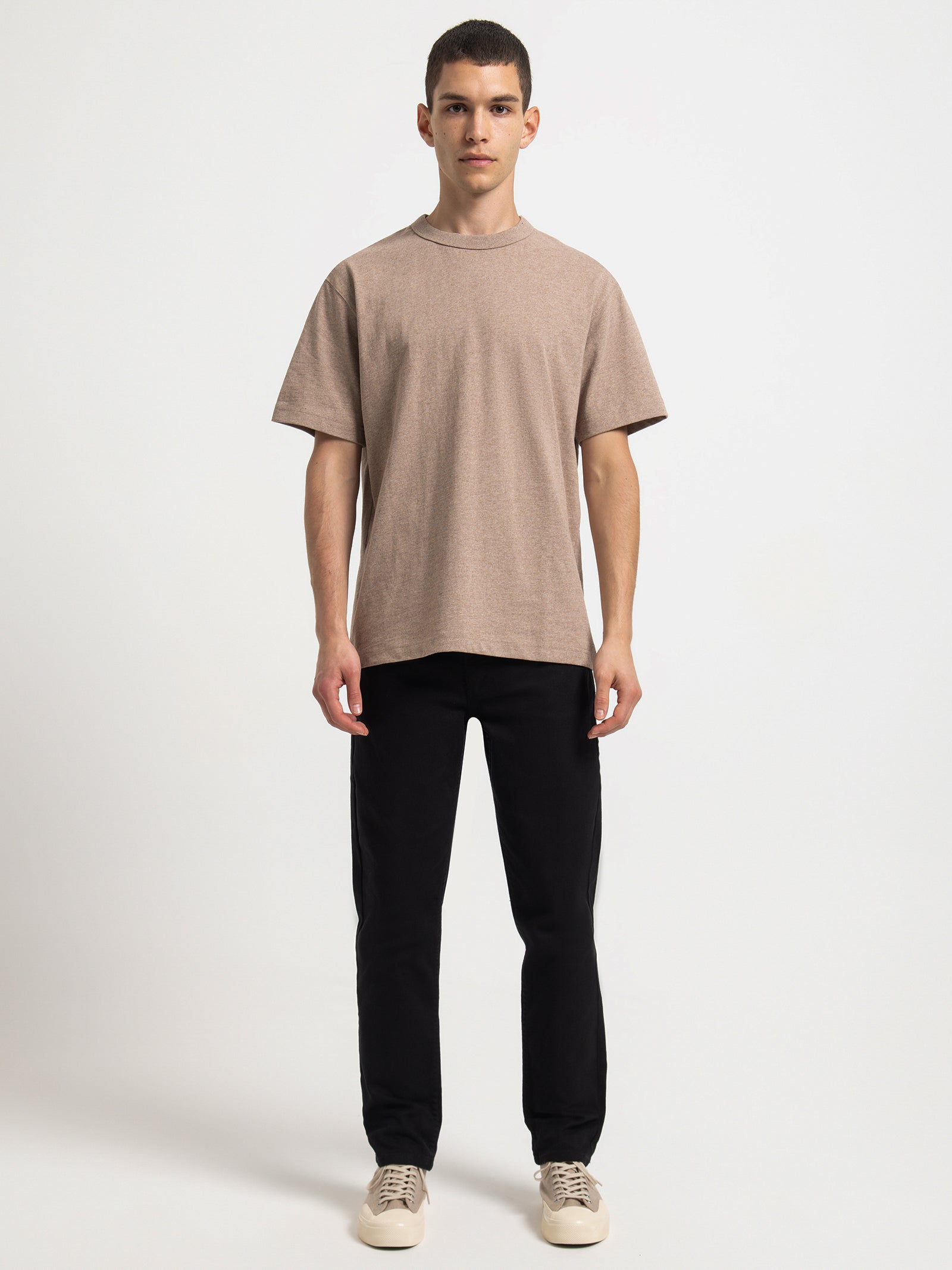 Heavyweight Crew T-Shirt in Granola Marle