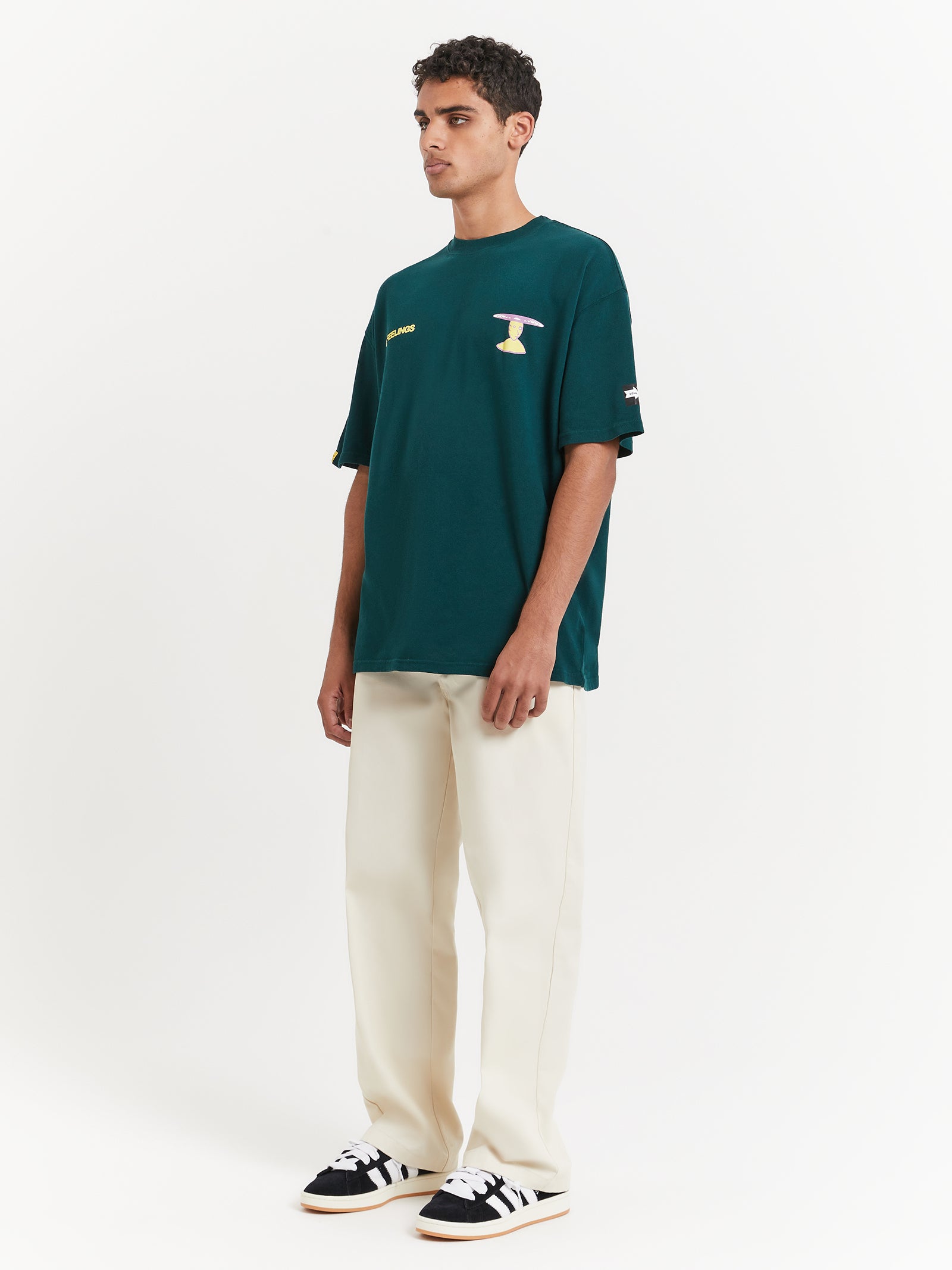 Connect Oversized Heavyweight T-Shirt in Green