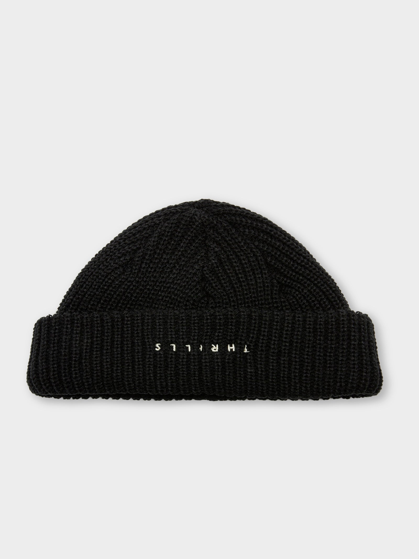 Minimal Thrills Beanie in Washed Black