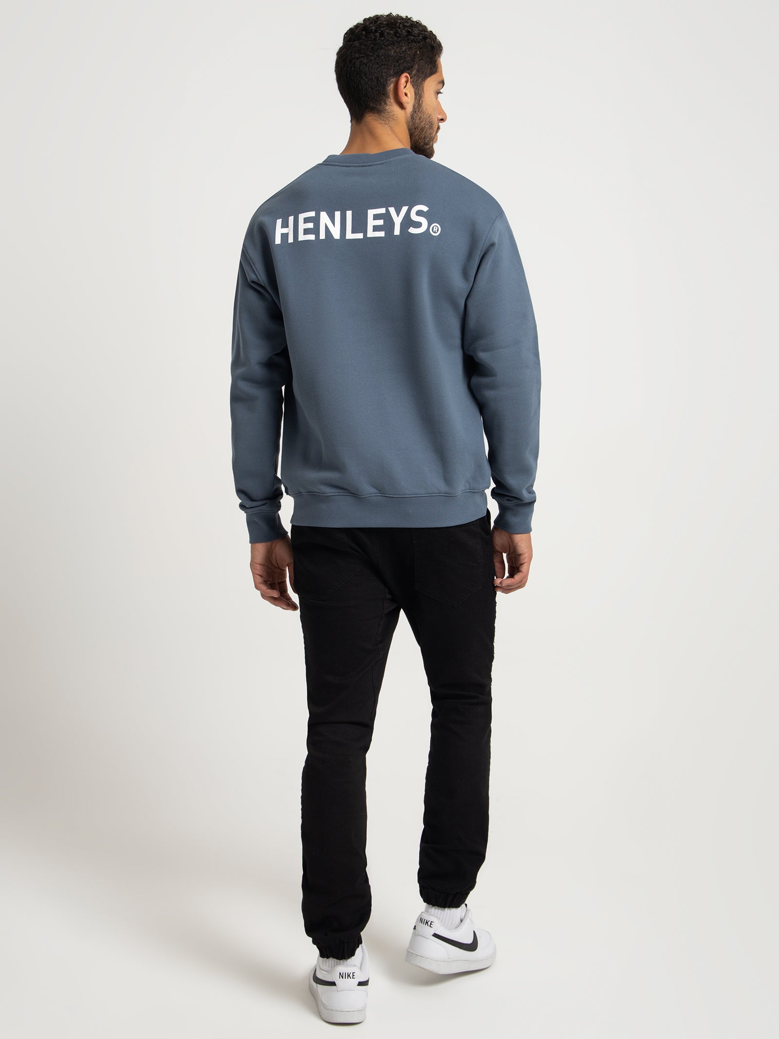 Classic Logo Crew Sweater in Blueberry