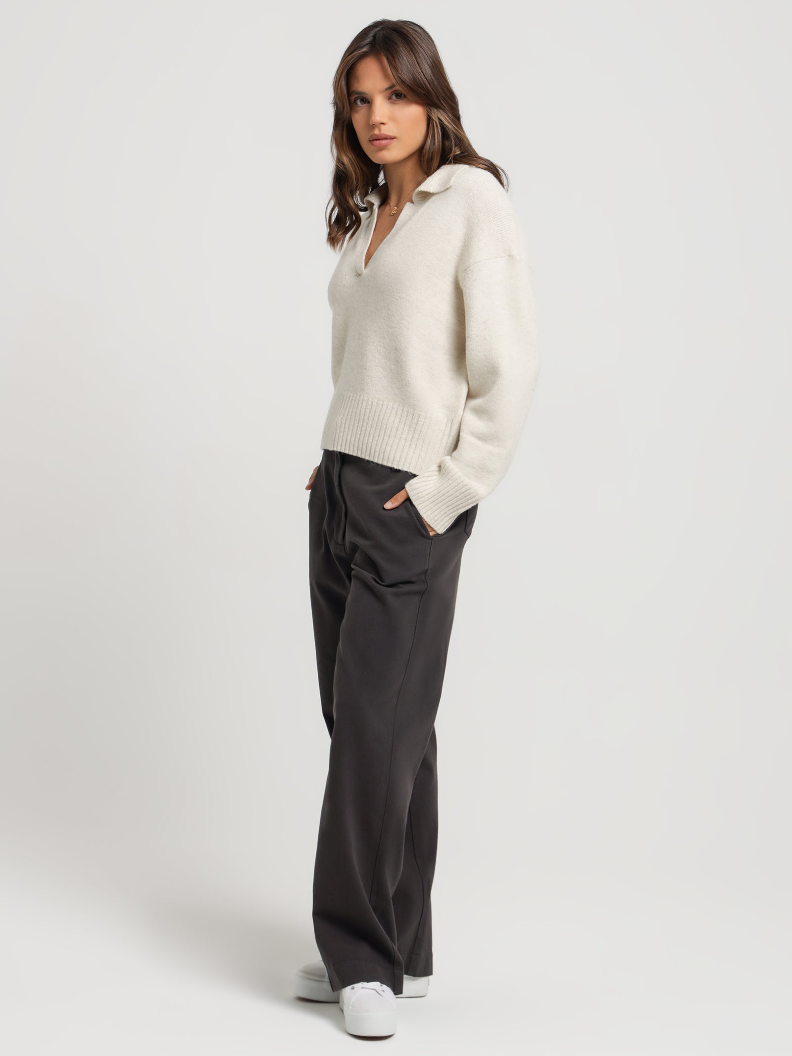 Kinsley Rugby Knit in Cloud