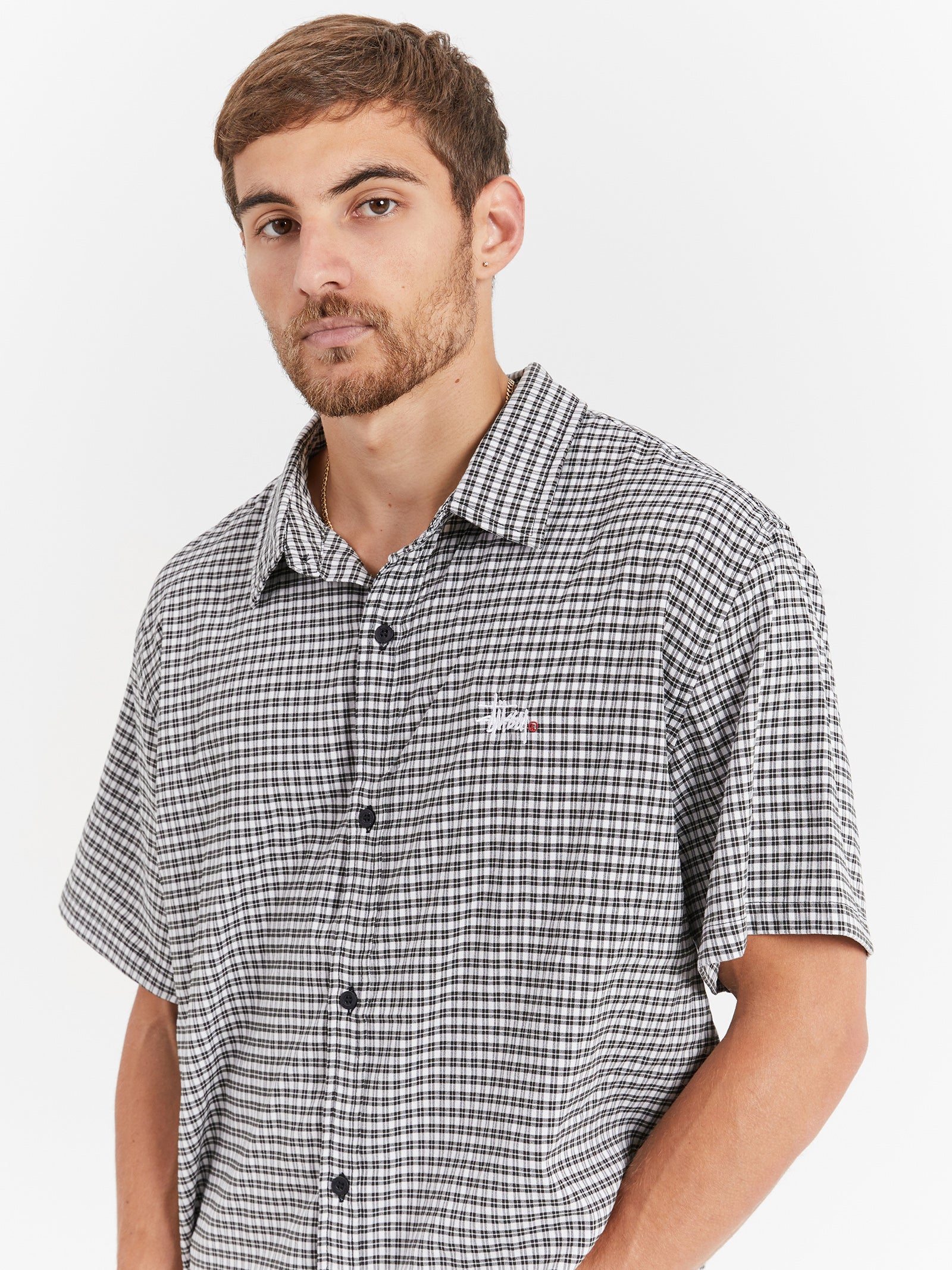 Graffiti Oxford Shirt in Black & White