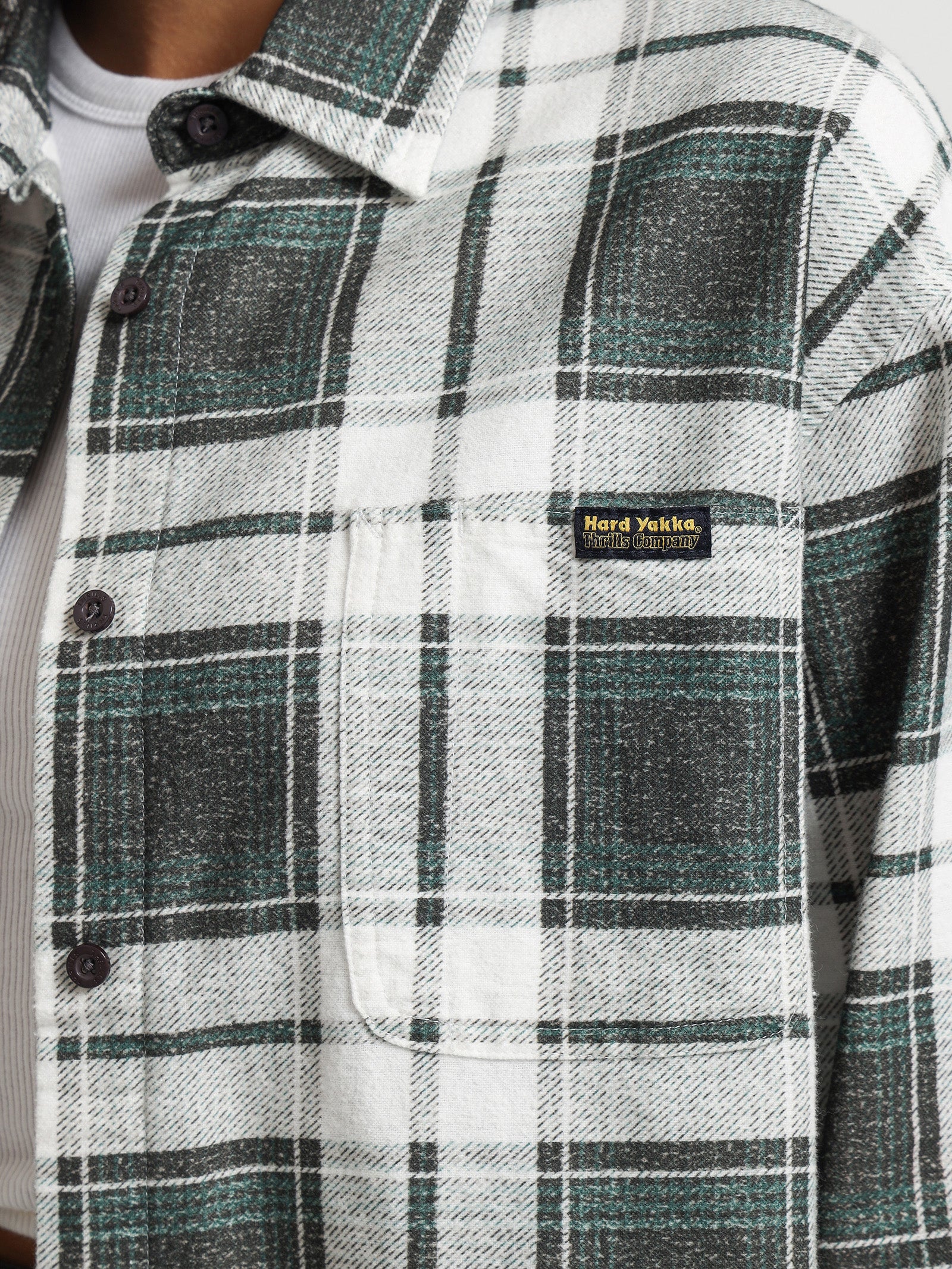 Hard Yakka Flannel Shirt in Deep Charcoal