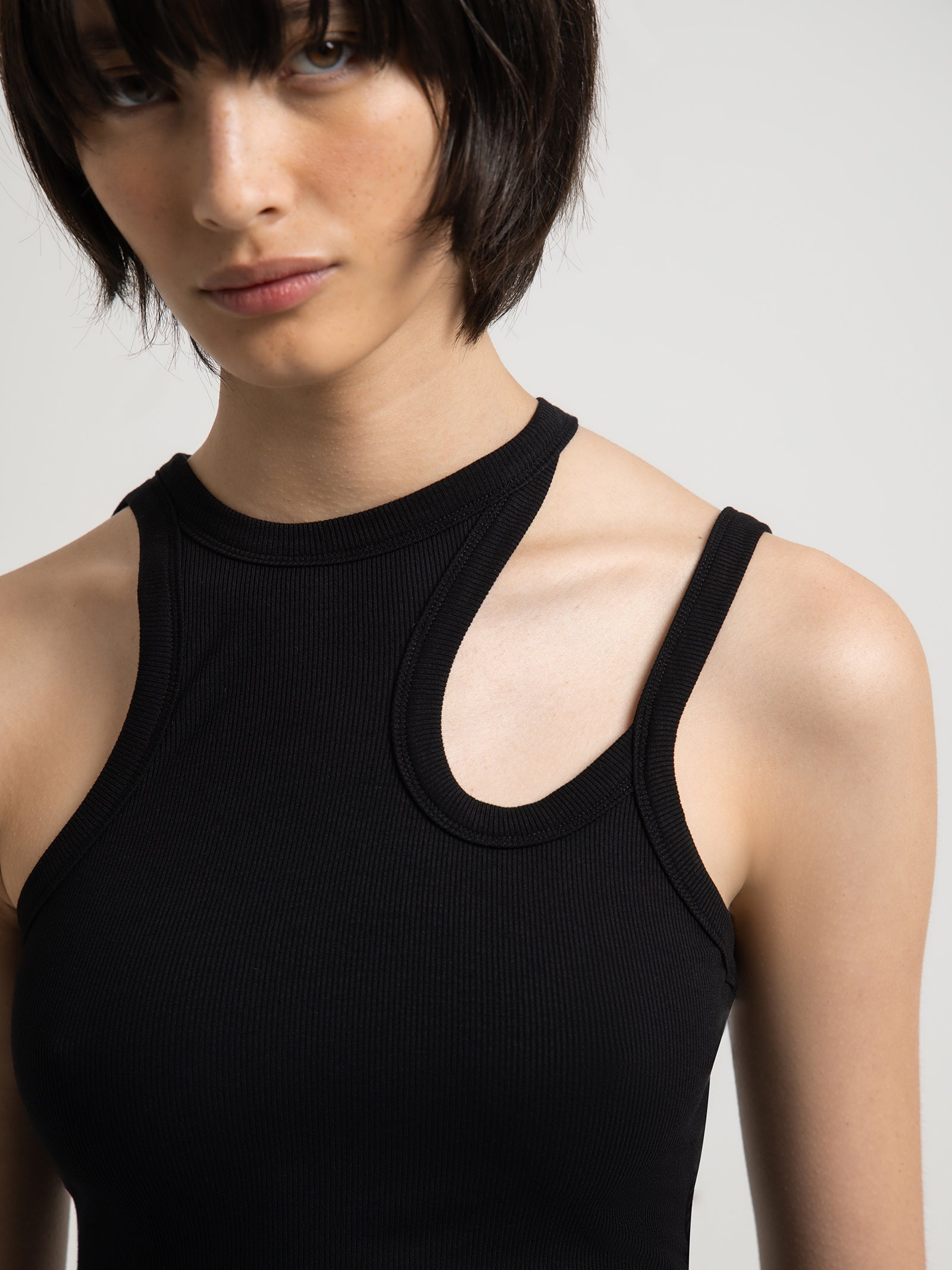 Rochelle Rib Jersey in Black