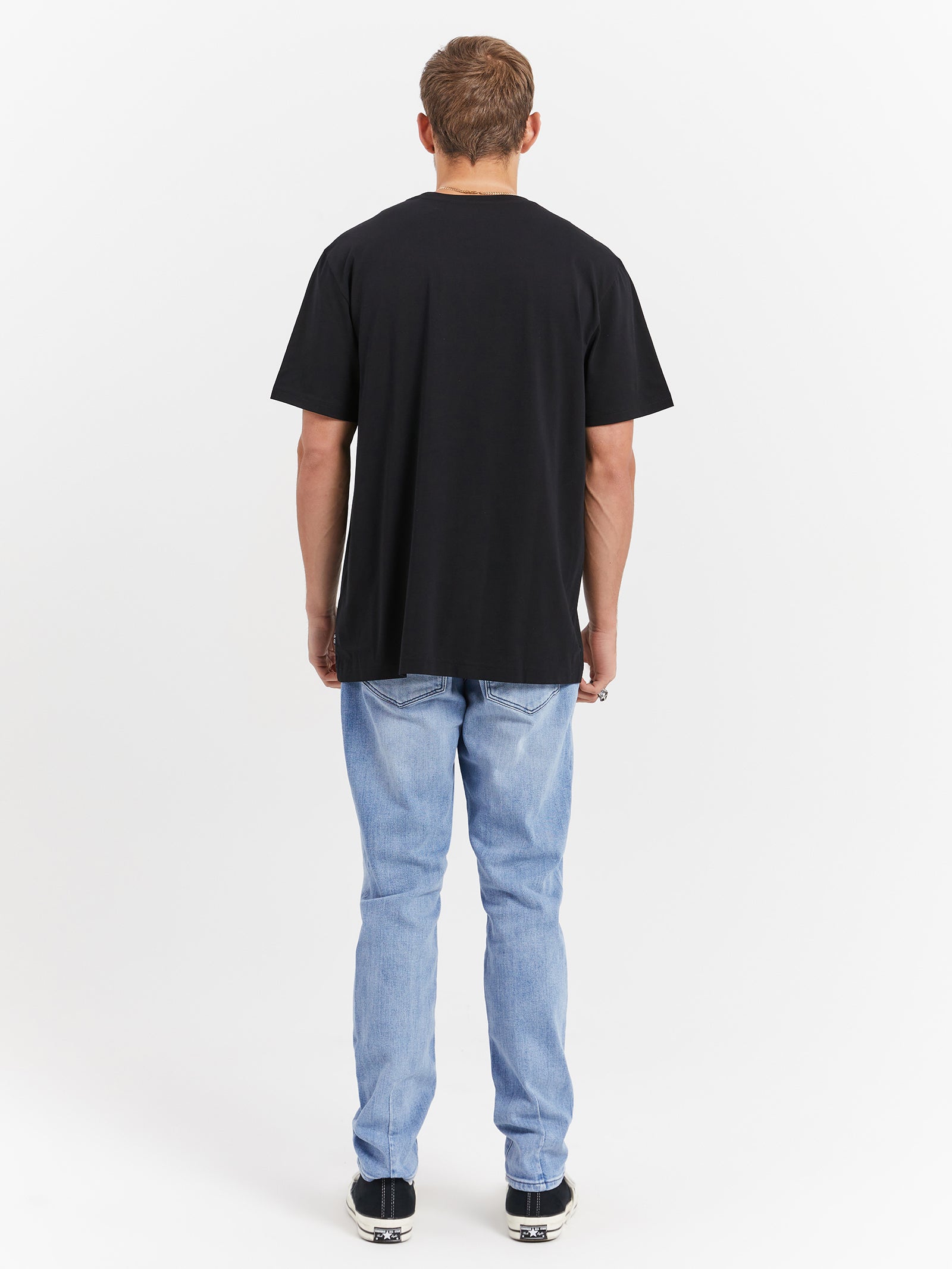 Serge Embroidered Graphic T-Shirt in Black