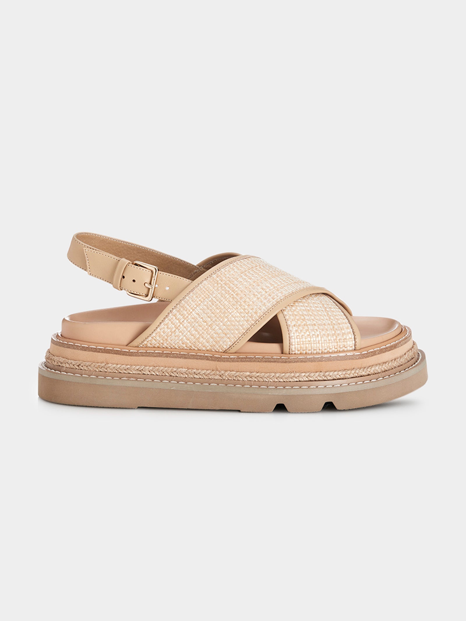 Verona Sandals in Natural Raffia