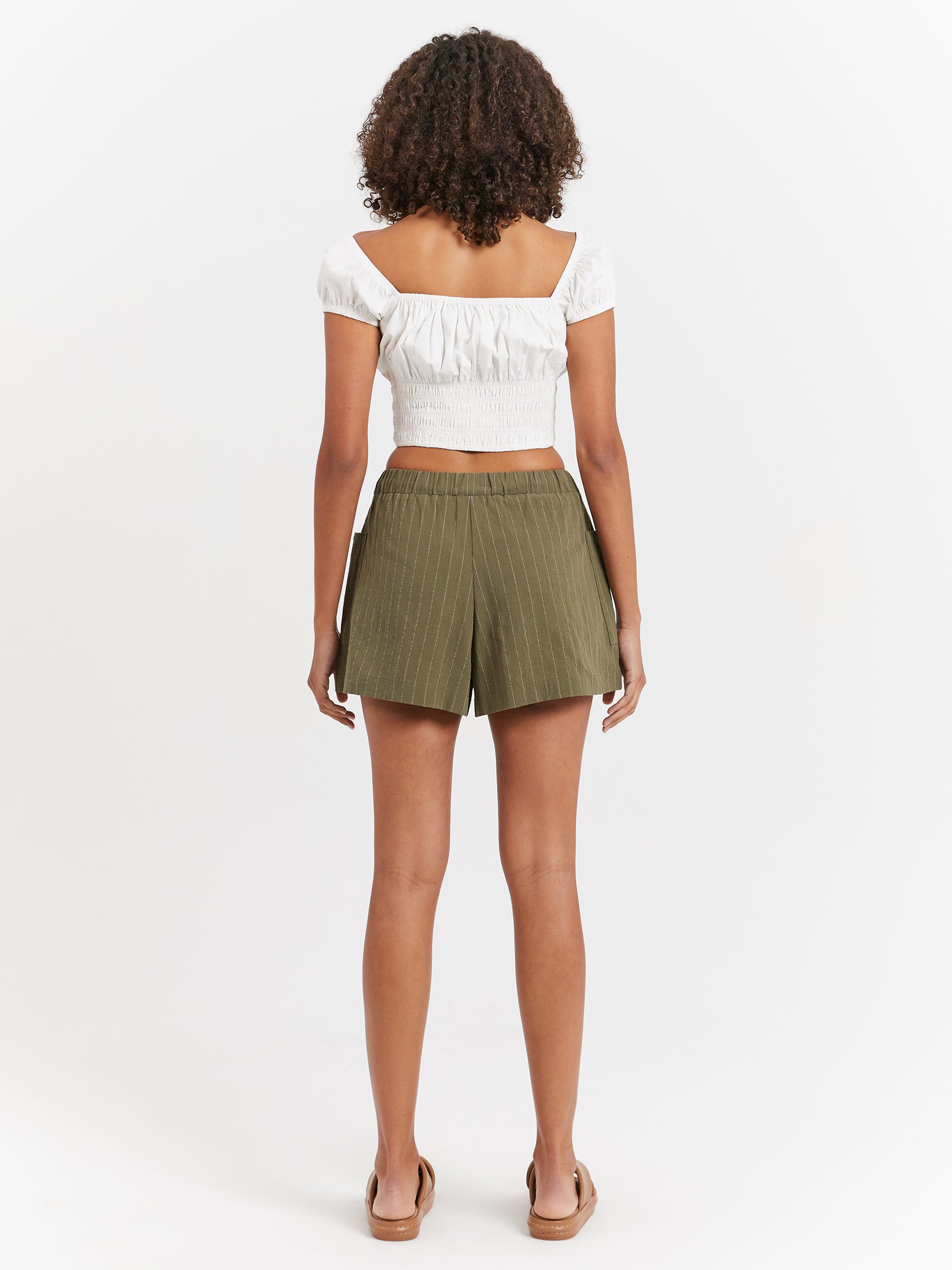 Rio Shorts in Khaki Stripe