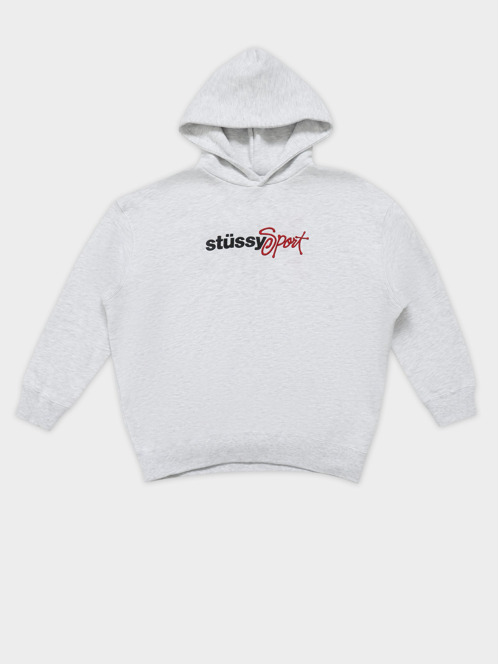 Stussy Sport Oversized Hooded Sweat in Snow Marle