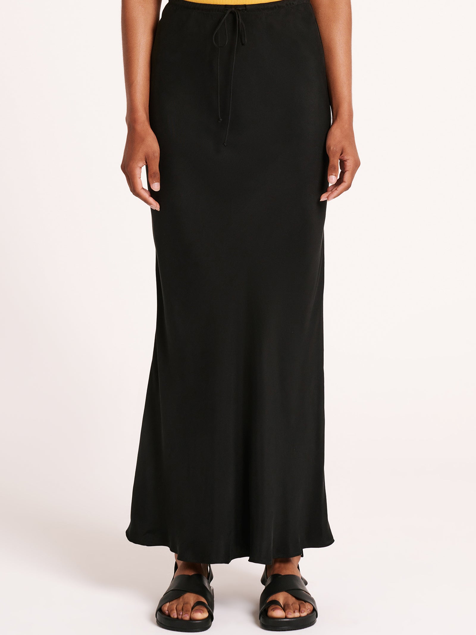 Lea Cupro Skirt in Black