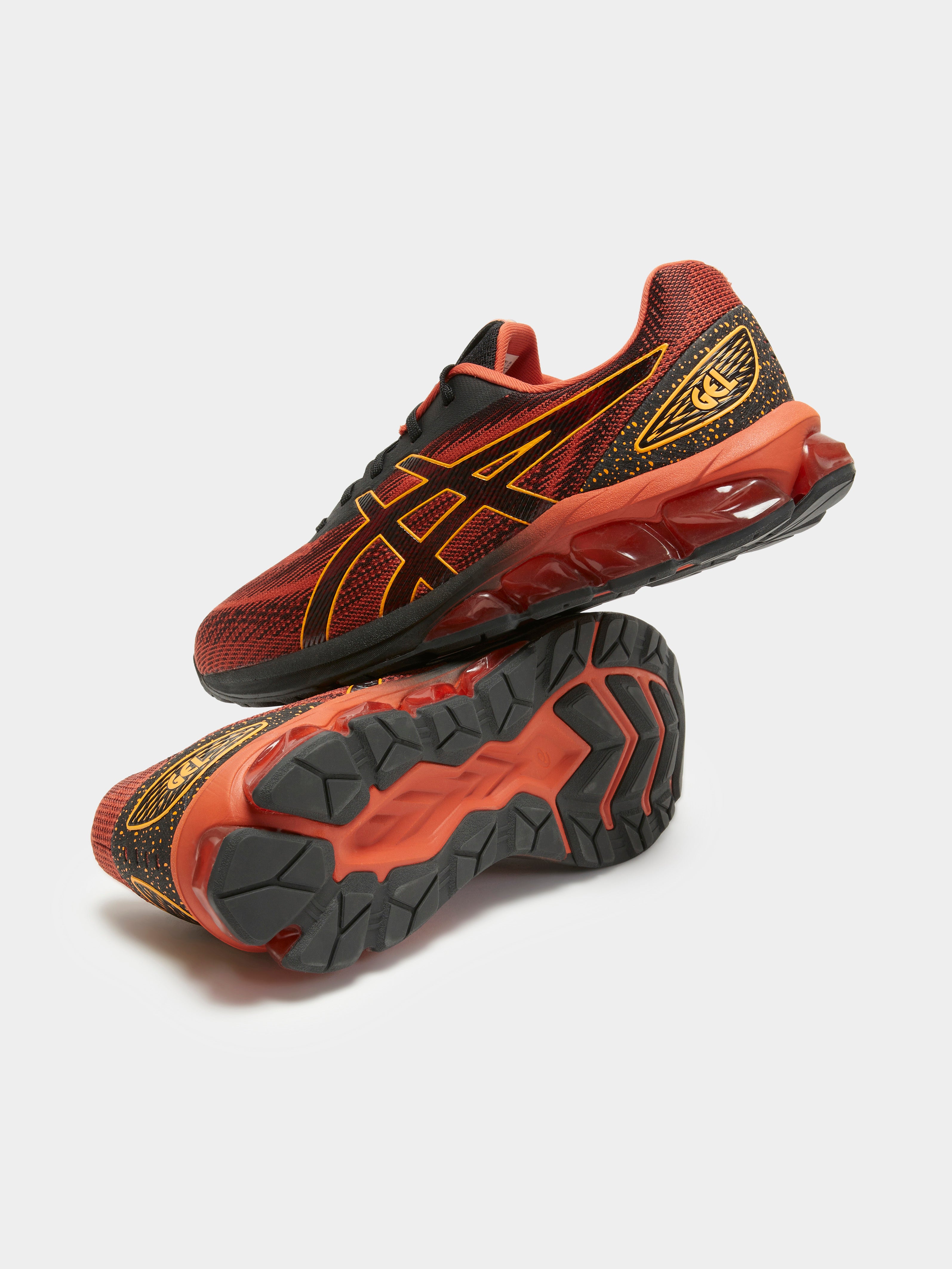 Mens Gel Quantum 180 VII Runners in Black & Red