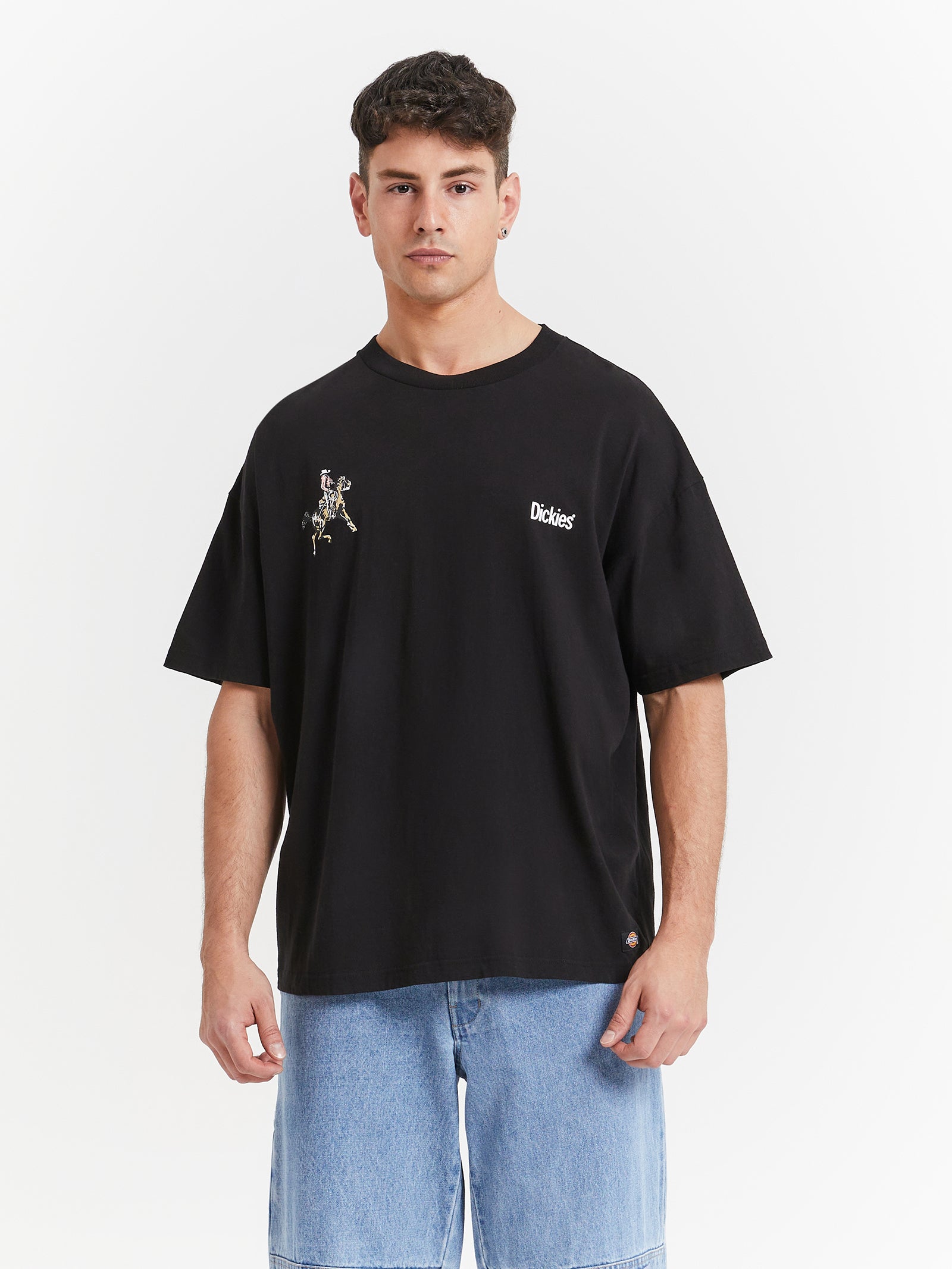 Oversized Box Fit T-Shirt in Black