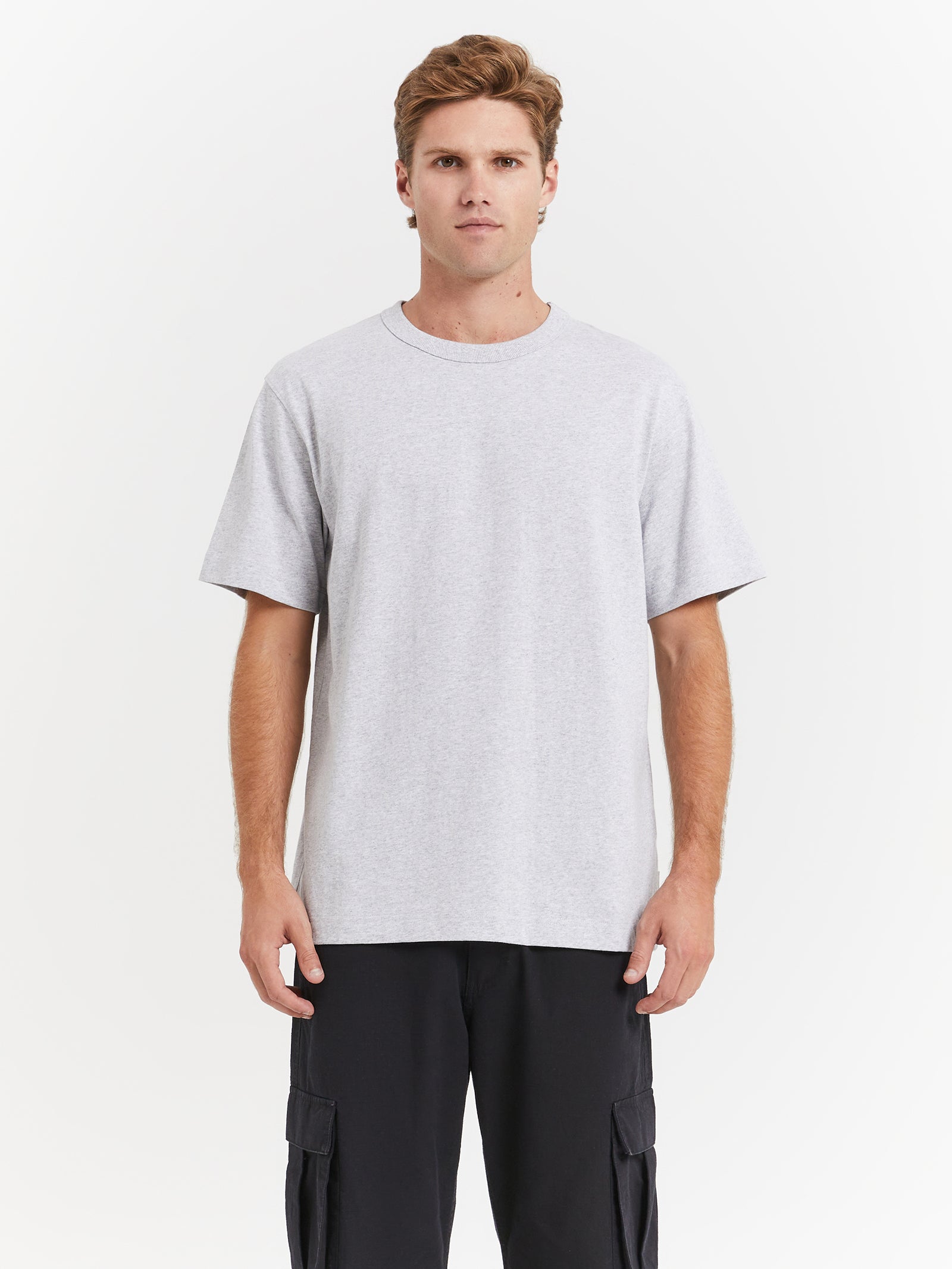 Heavyweight Crew T-Shirt in Grey Marle