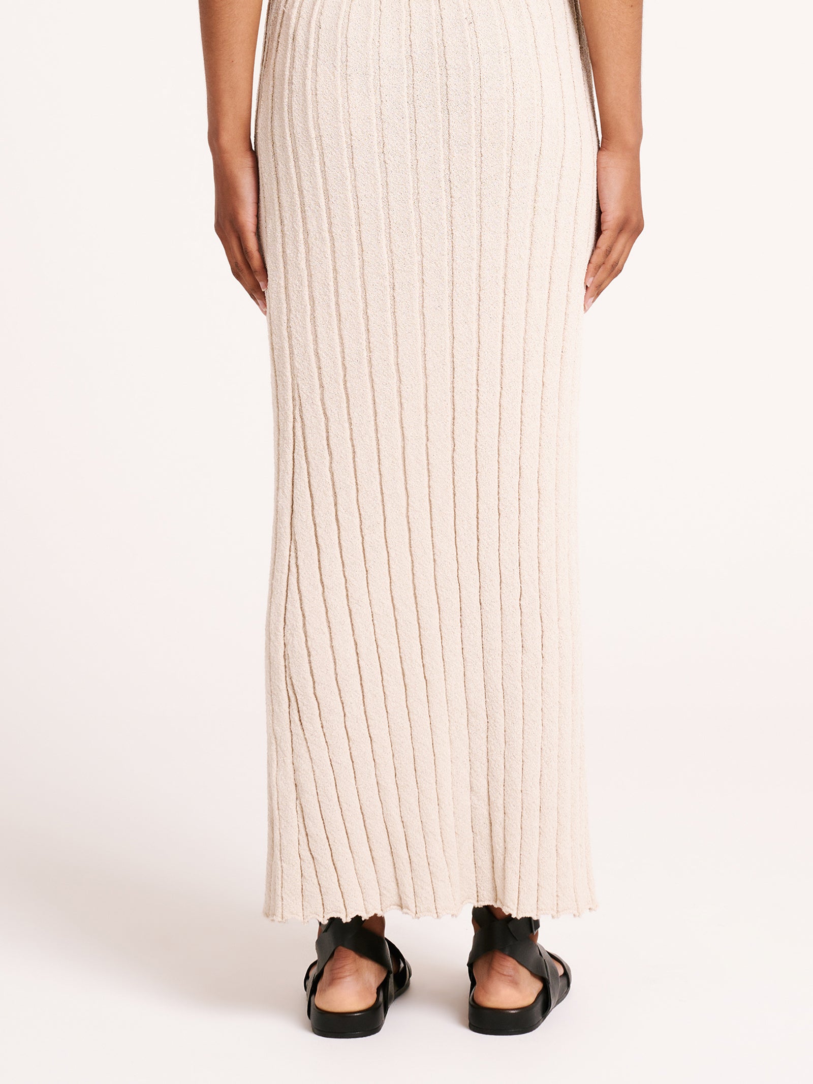 Taiyo Knit Skirt in Stone