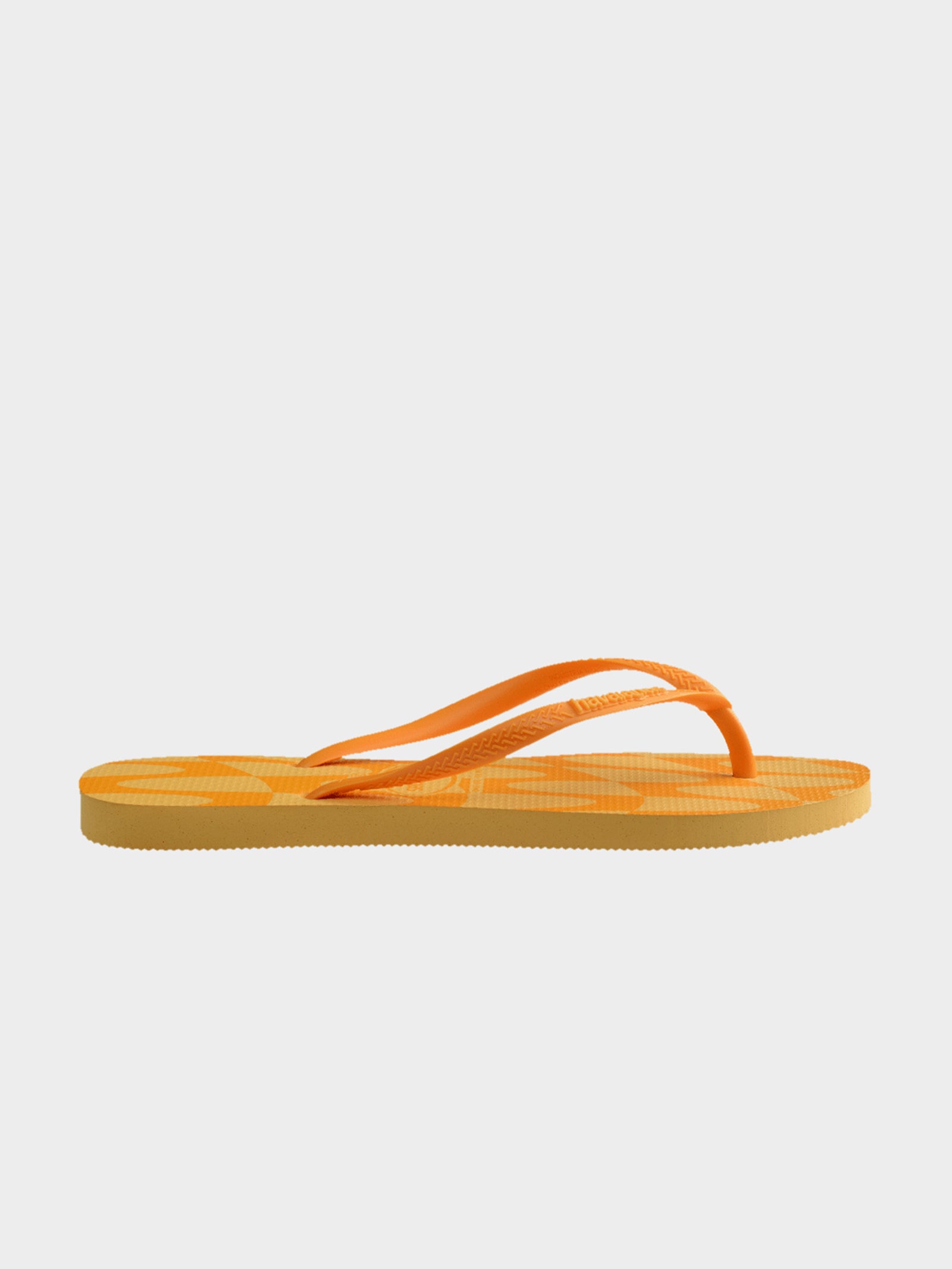 Unisex Slim Distorted Wave Thongs in Orange