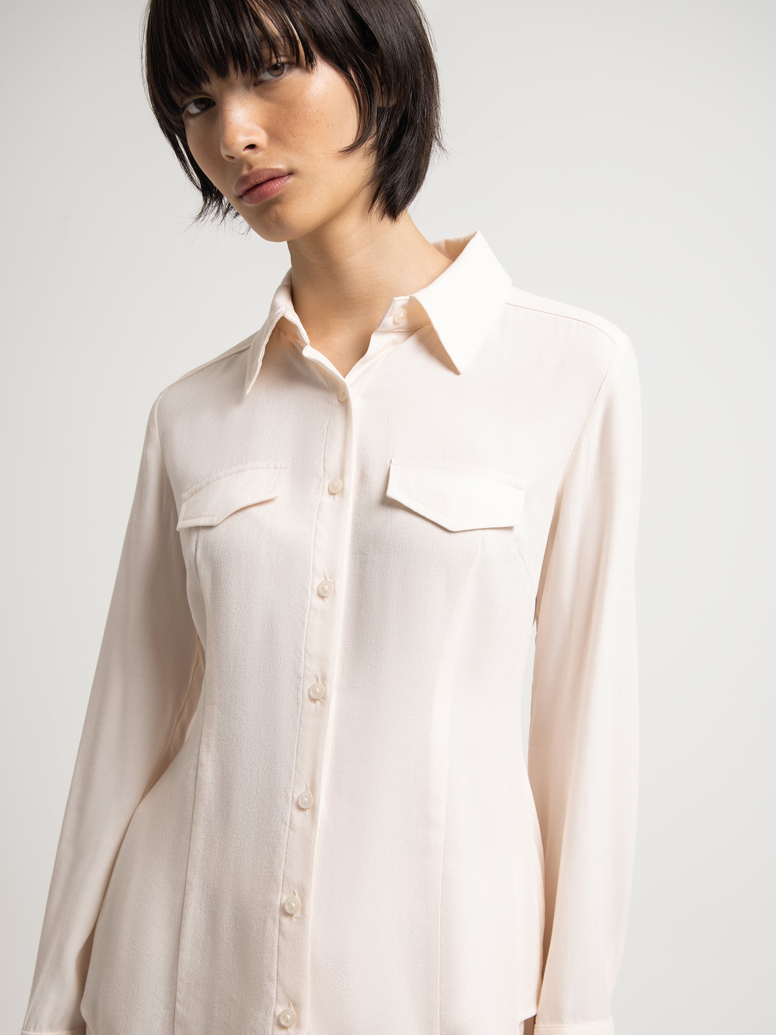 Mira Shirt in Cloud White