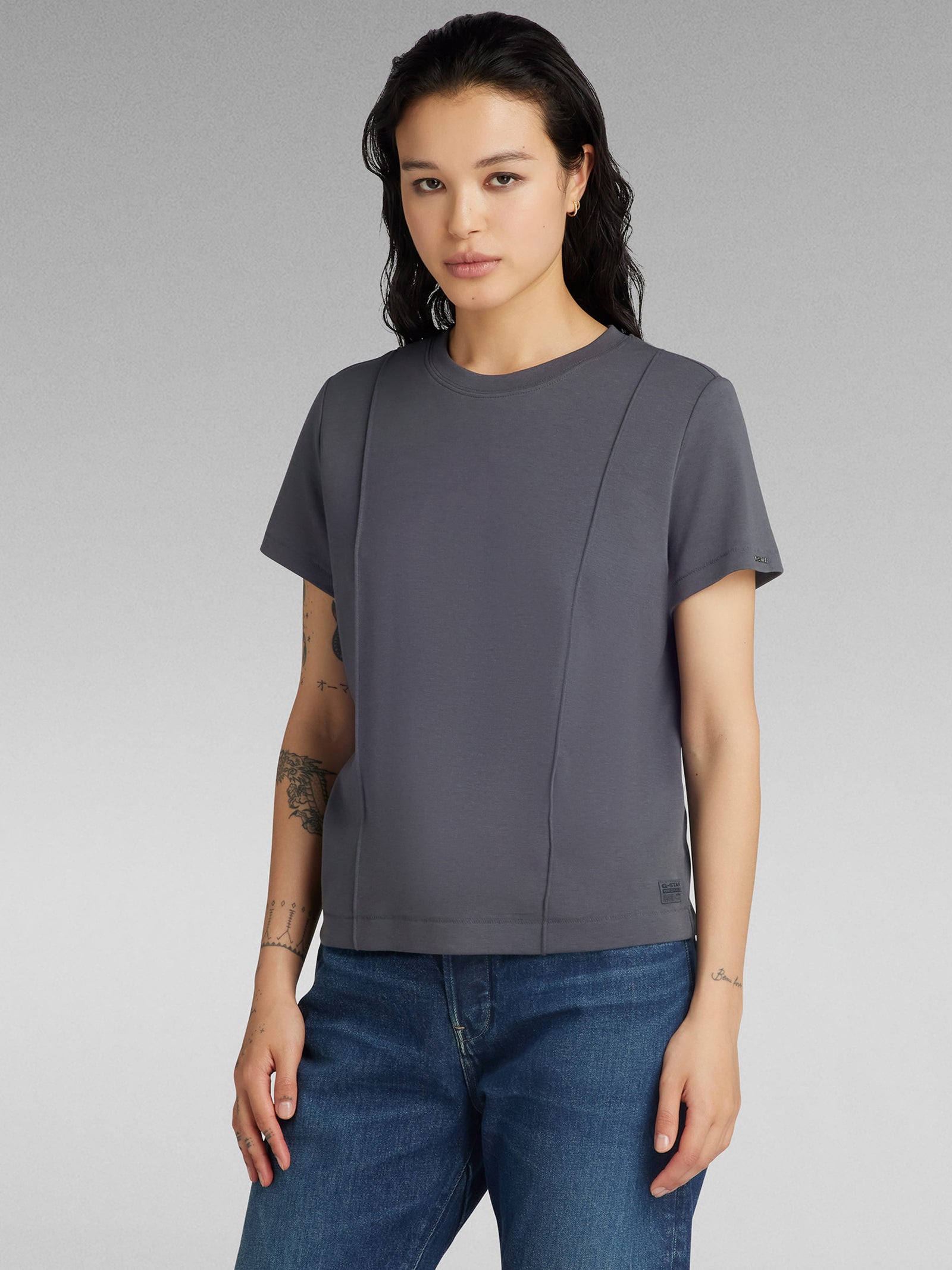 Pintucked Tapered T-Shirt