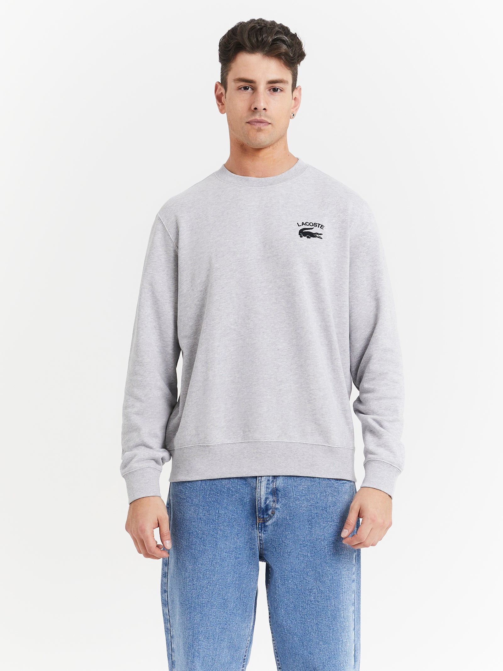 Soft Branding Crew Neck in Silver