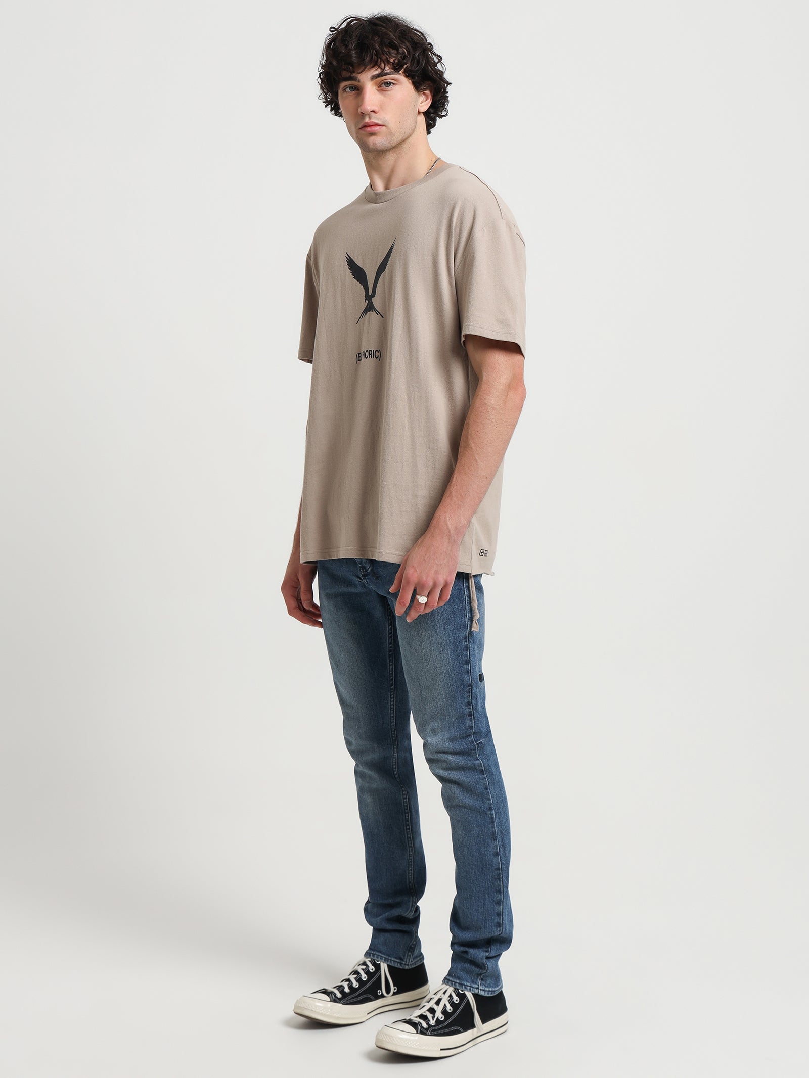 Euphoric Biggie T-Shirt in Beige Khaki