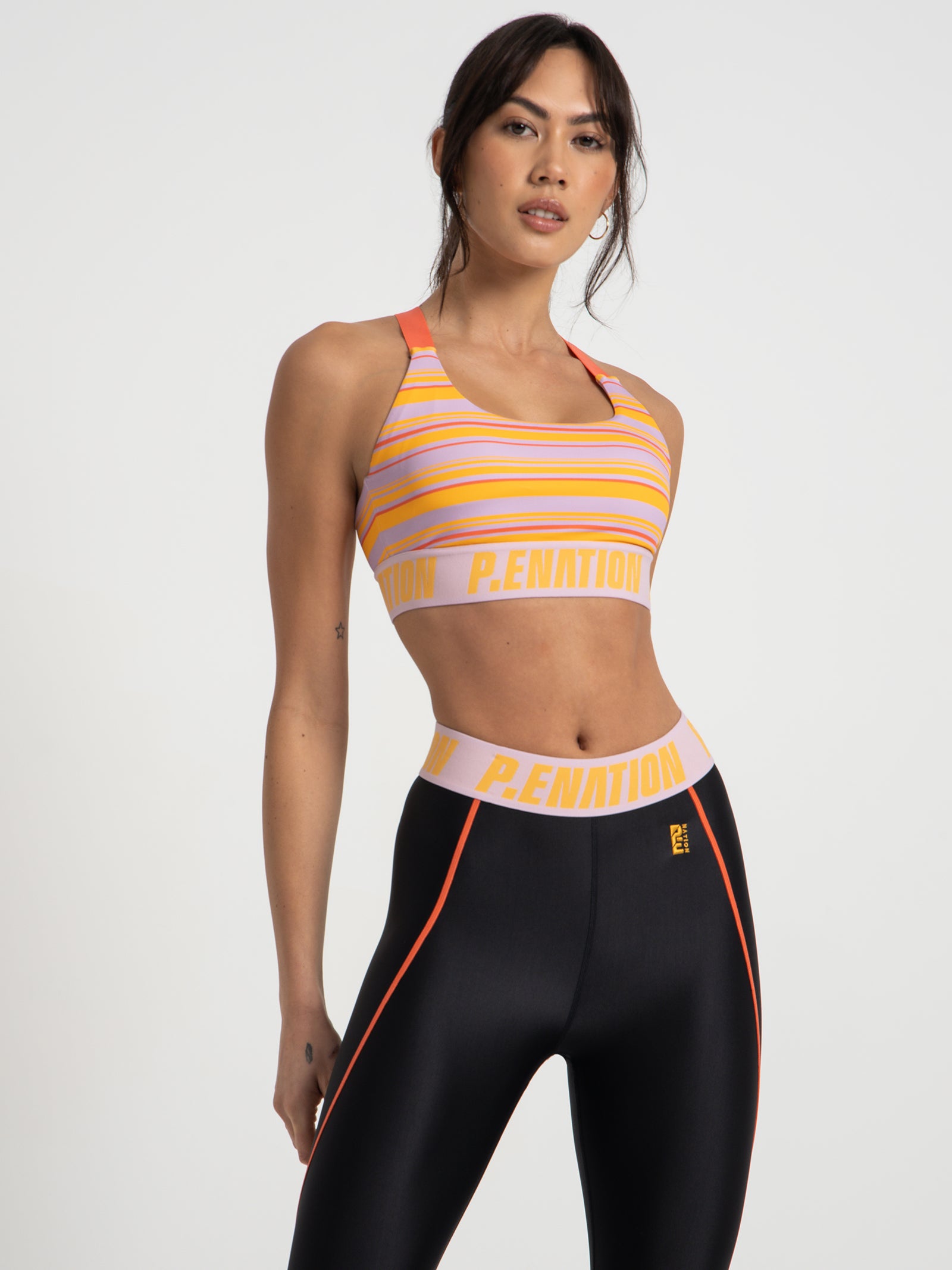 Main Draw Sports Bra in Stripe Print