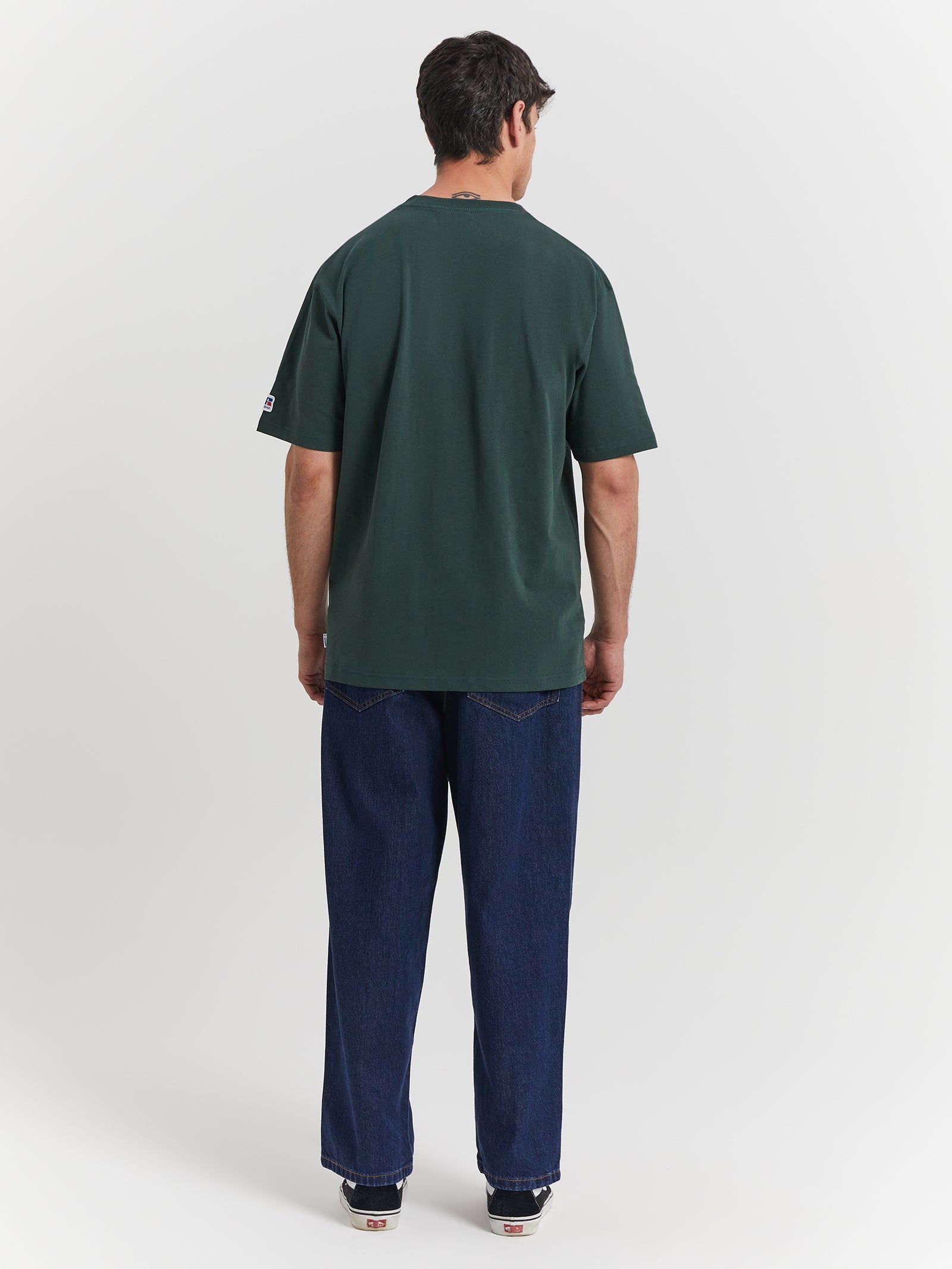 Worship x Russell Athletic Groundkeepers T-Shirt in Sycamore Green