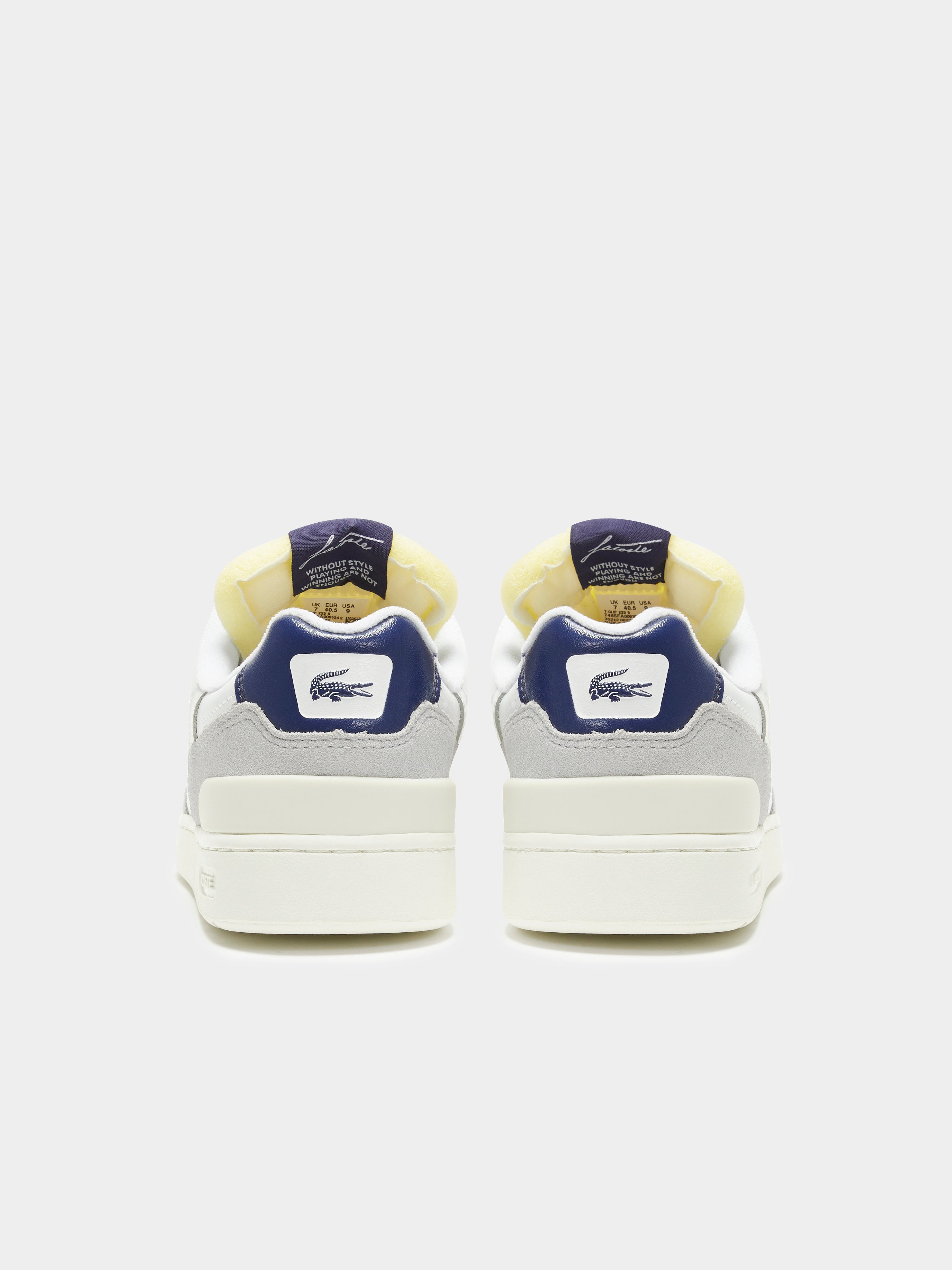 Womens T-Clip Sneakers in White & Navy