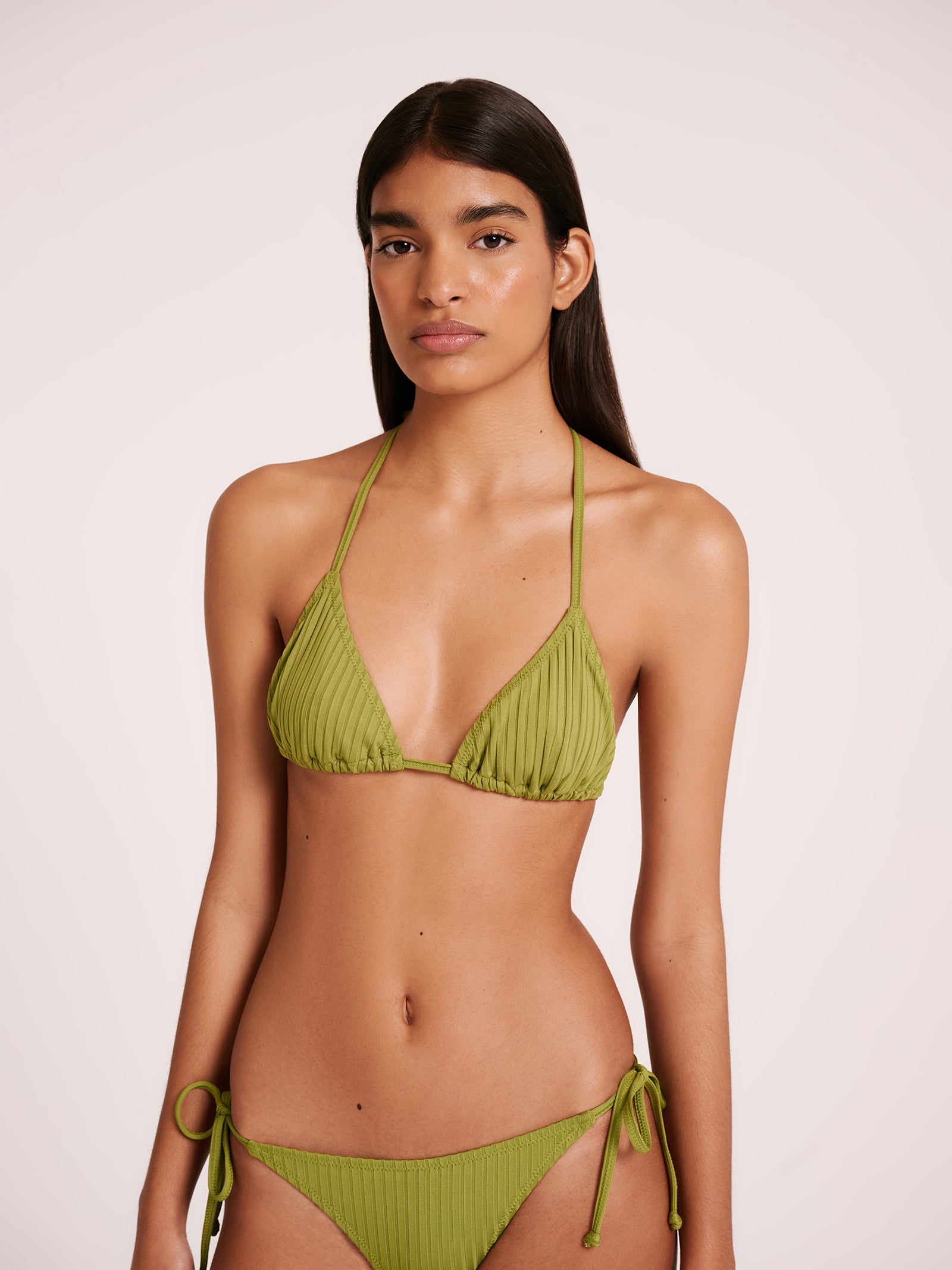 Classic Triangle Bikini Top in Grass