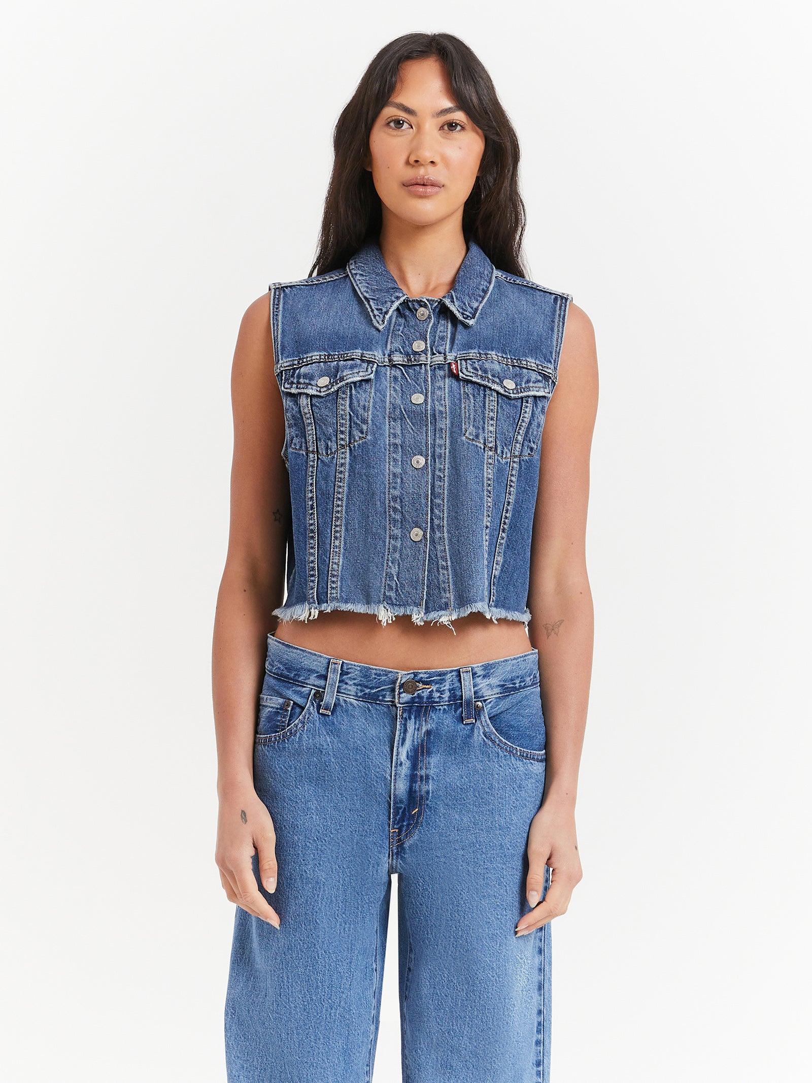 XS Cut-Off Vest in Coupon Clipper Blue