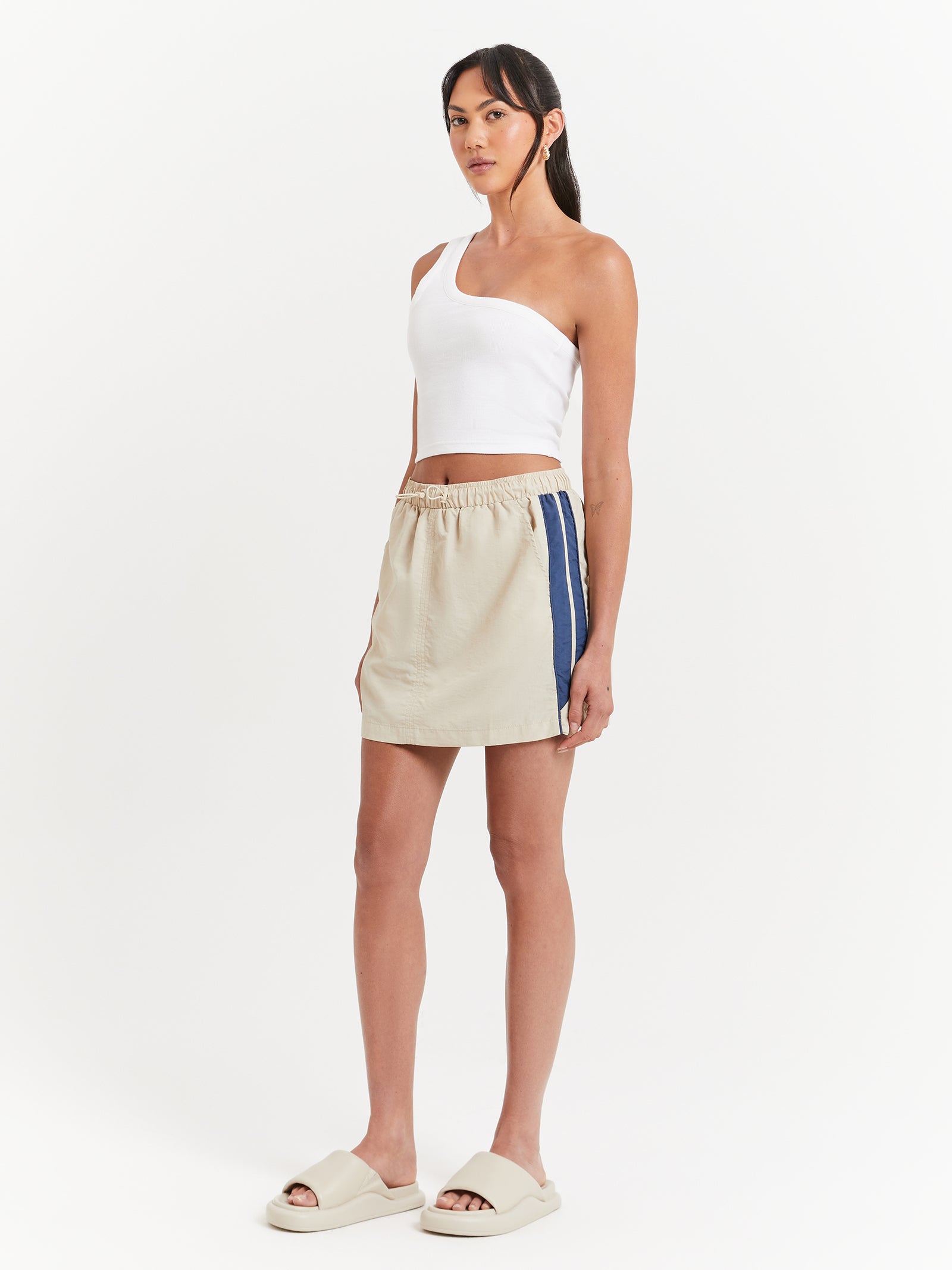 Tahlia Mini Skirt in Chalk & Blue