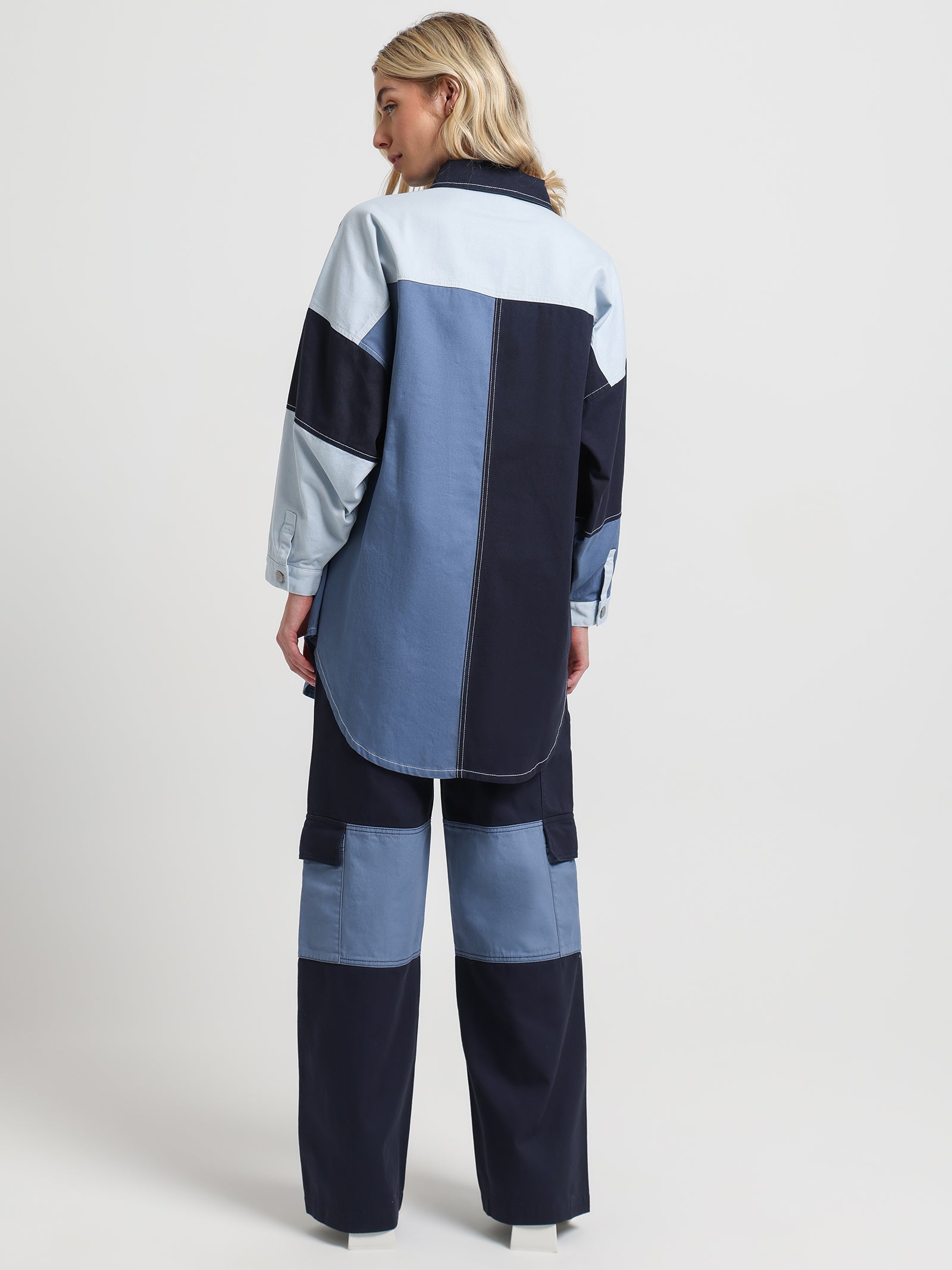 Nara Oversized Shirt in Denim Multi