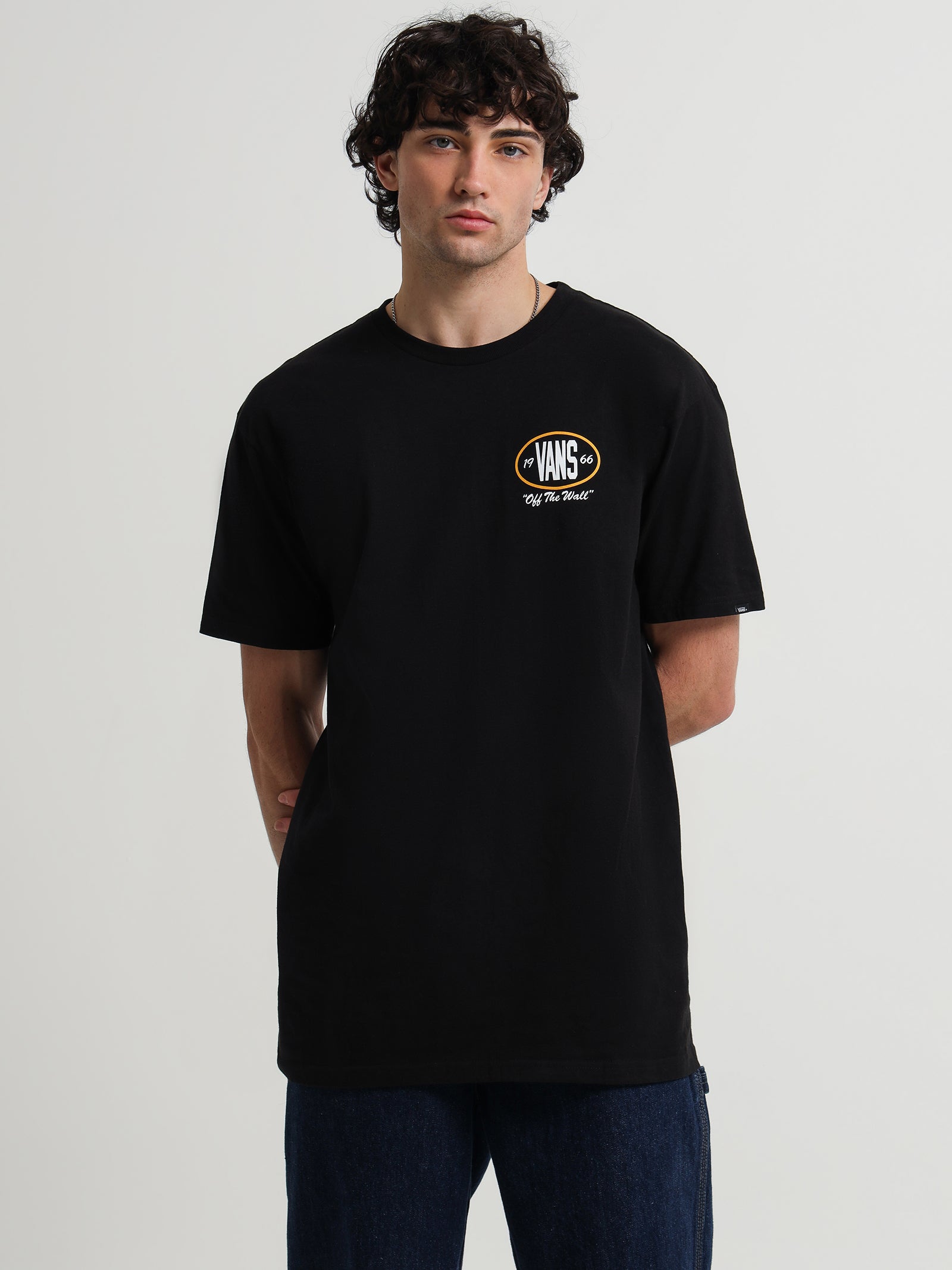 Team Player Checkerboard T-Shirt in Black