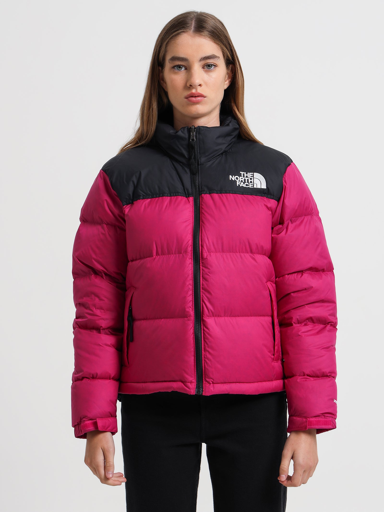 96 Retro Nuptse Puffer Jacket in Fuschia Pink