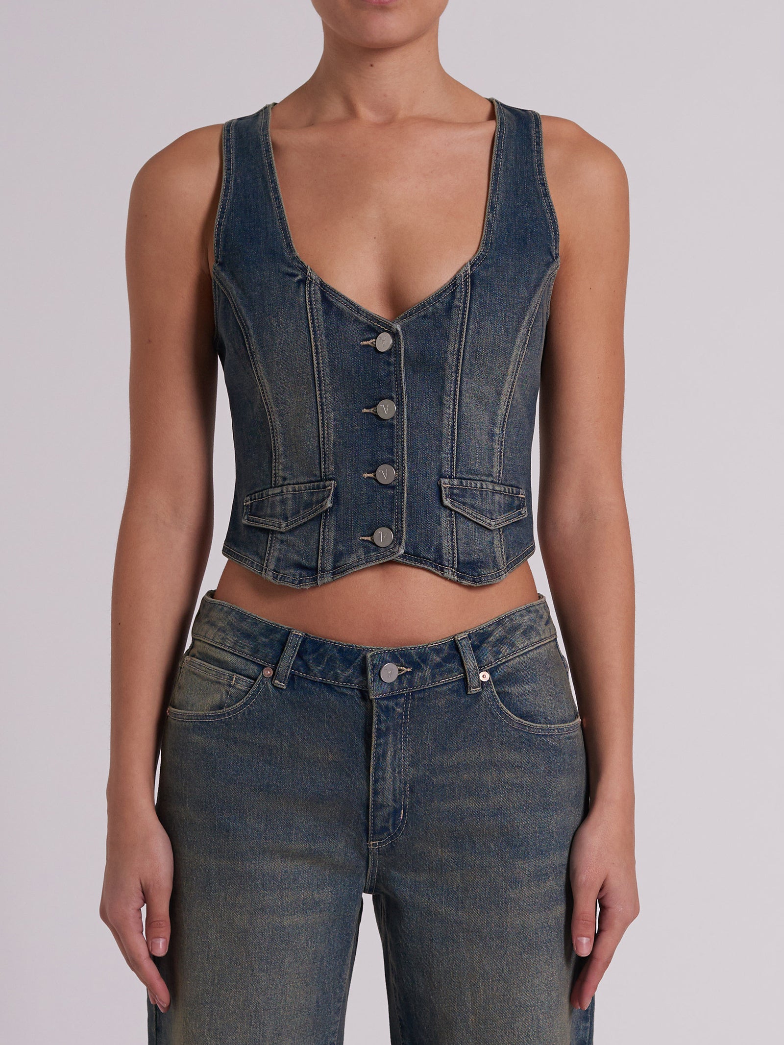 Denim Vest Zola