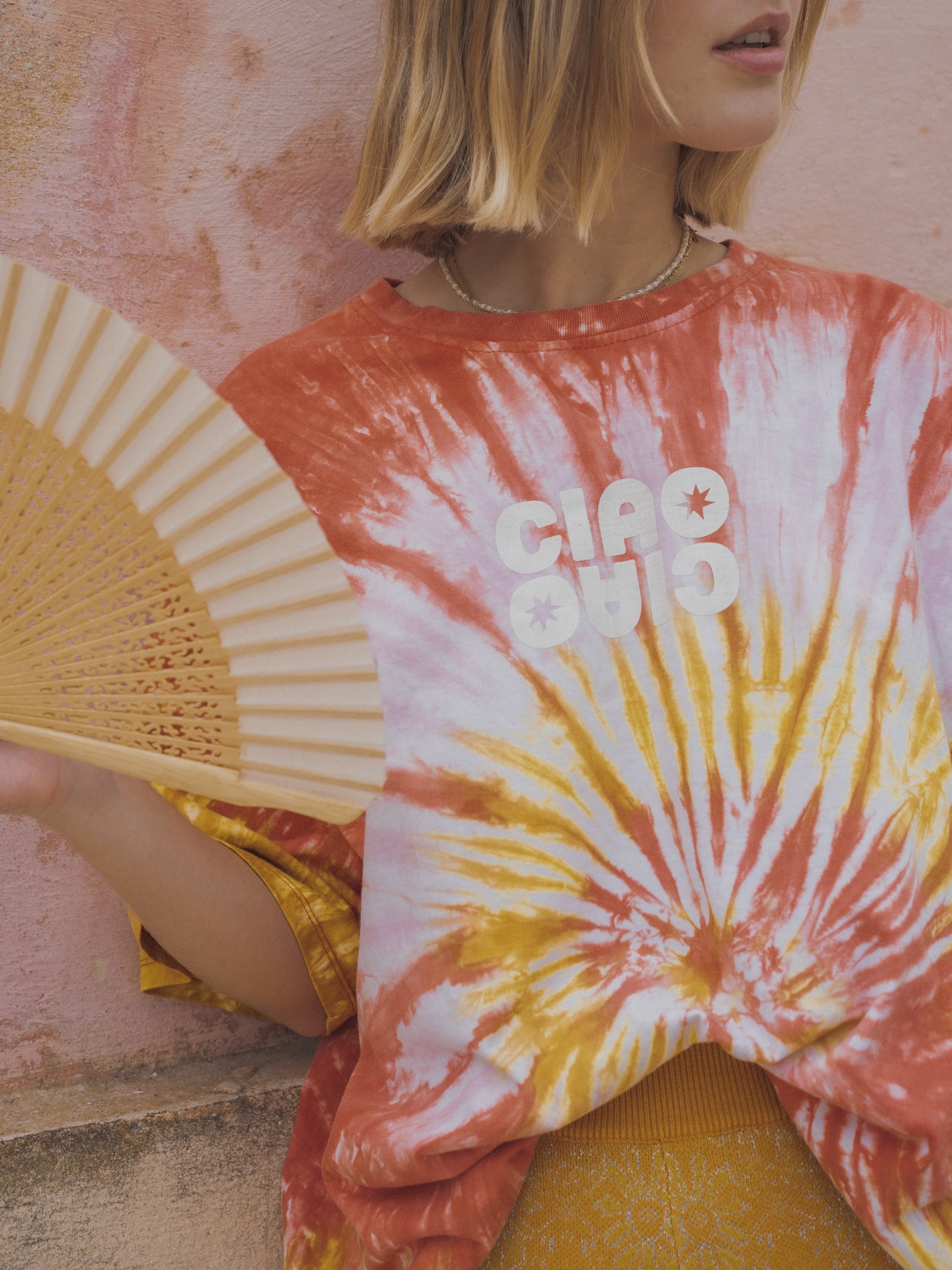 CCV Tie Dye T-Shirt in Red & Yellow