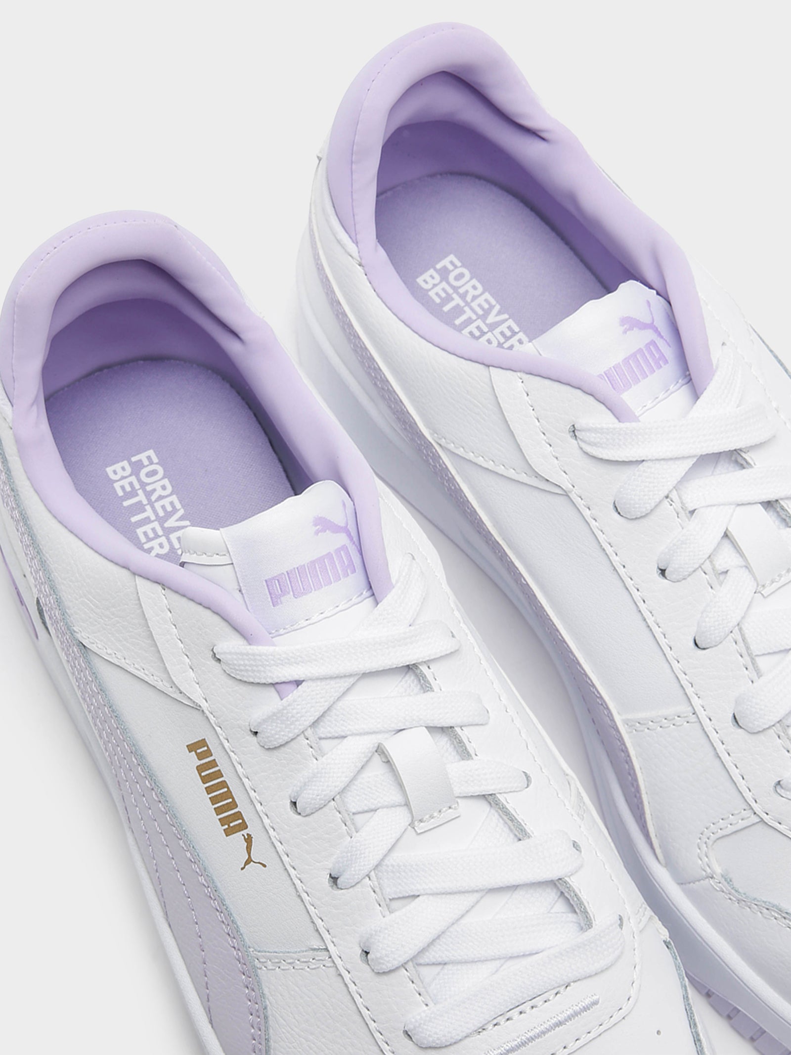 Womens Carina Street Sneakers in White & Purple