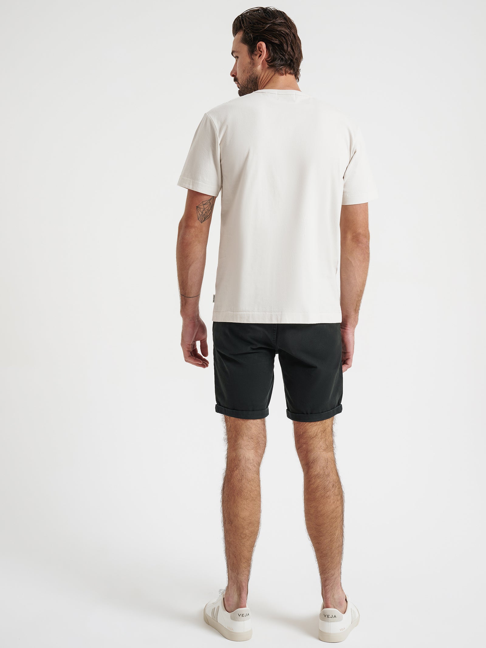 Minimal Logo T-Shirt in Ecru