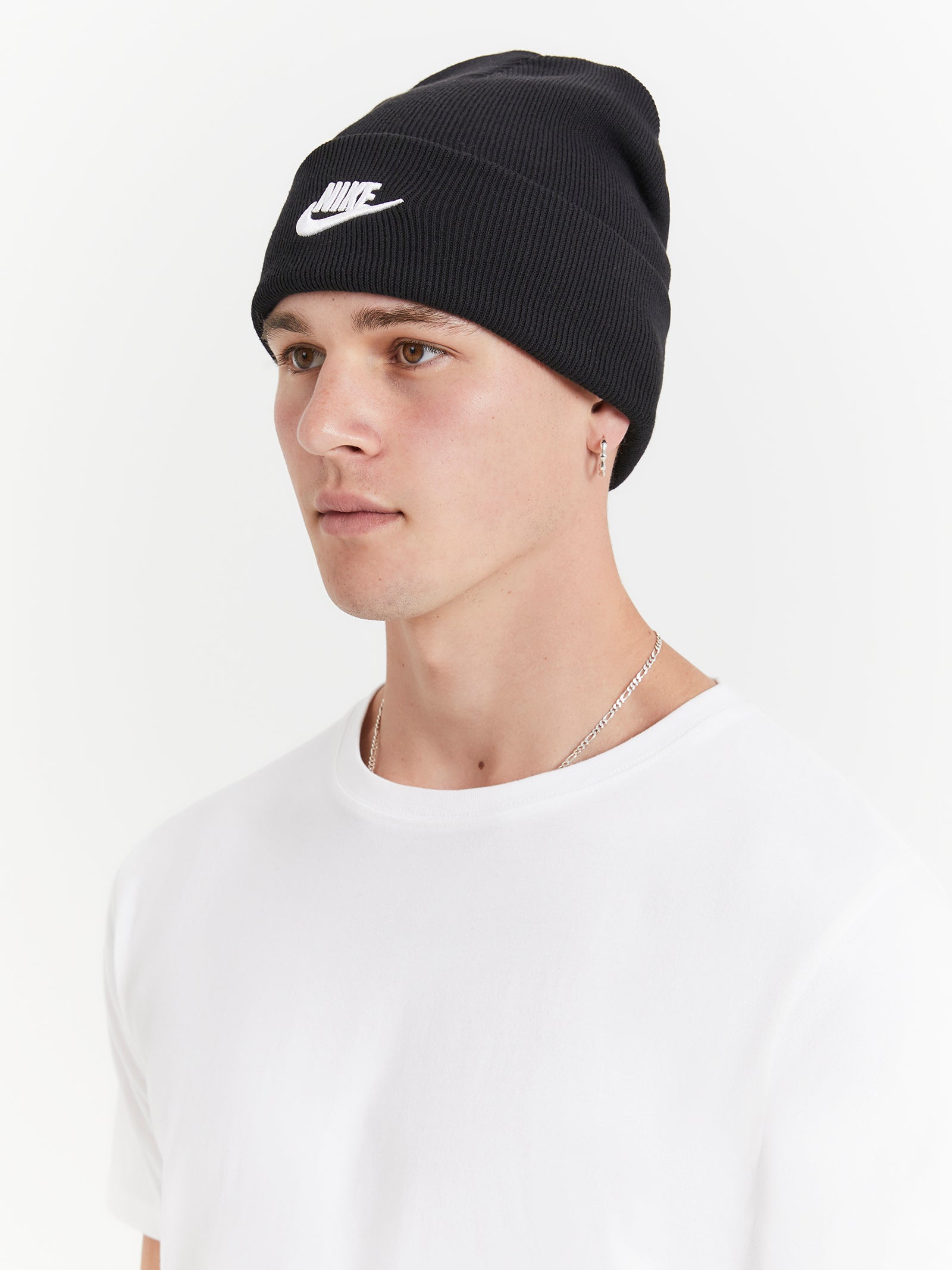 Peak Tall Cuff Futura Beanie in Black & White