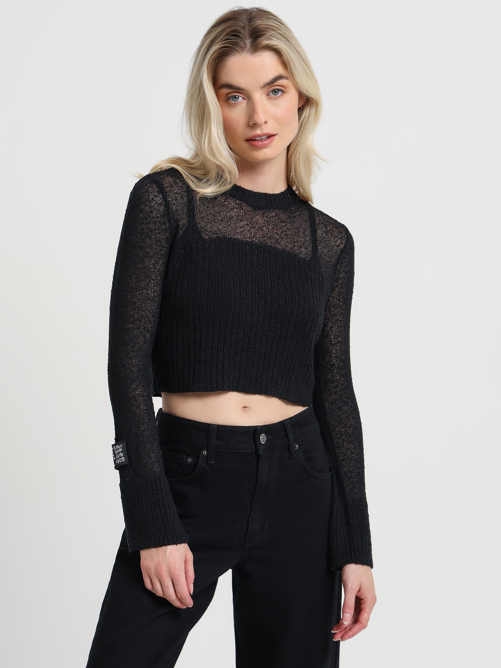 Divide Sweater in Black