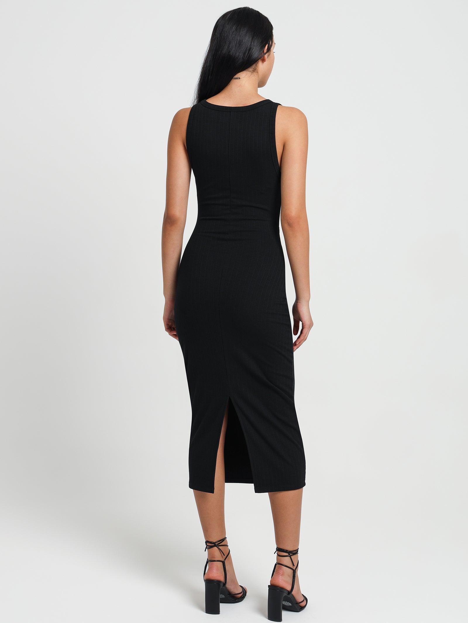 Cintia Midi Dress in Black