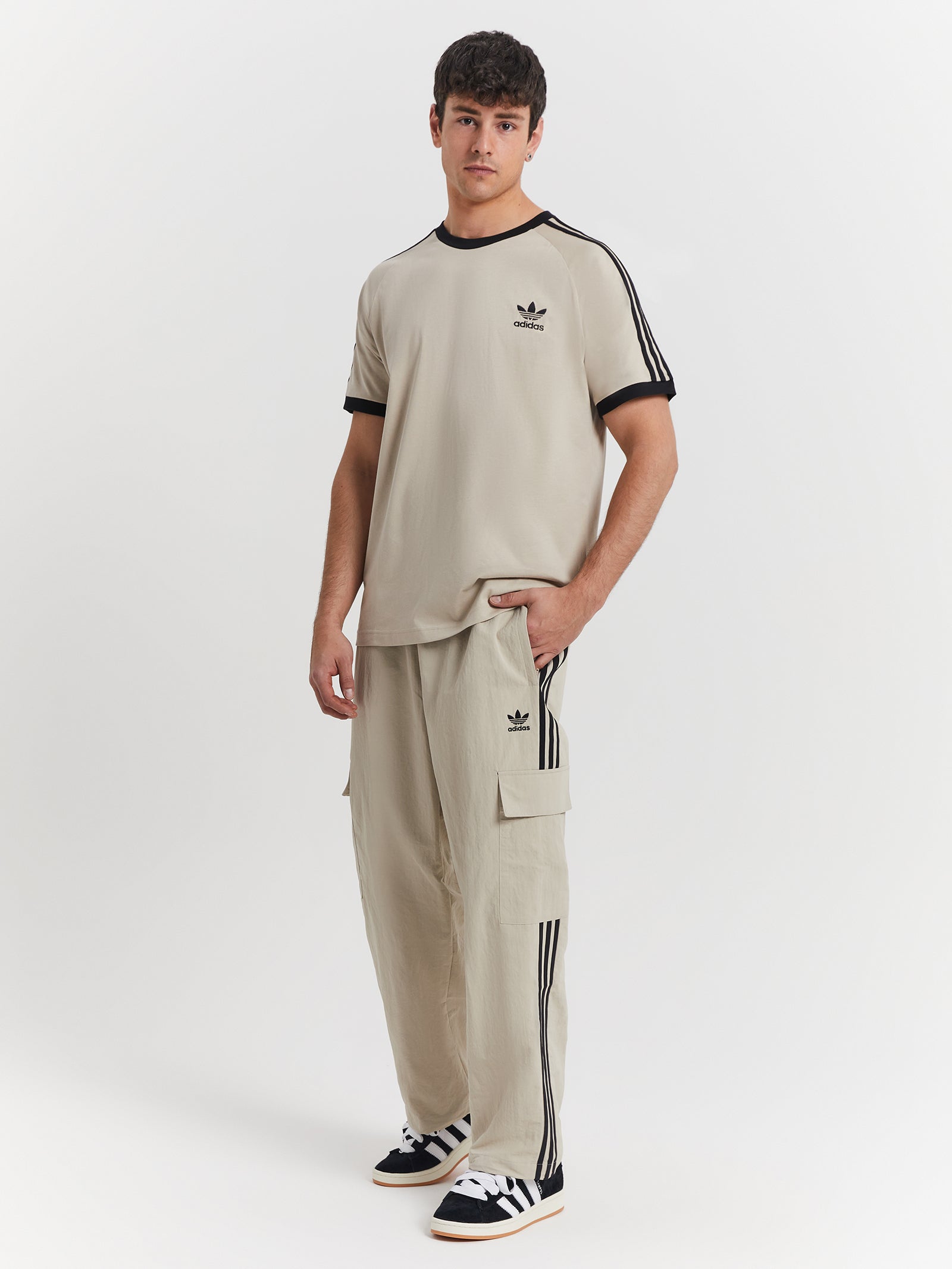 Adicolor Classics Three Stripes Cargo Pants in Wonder Beige