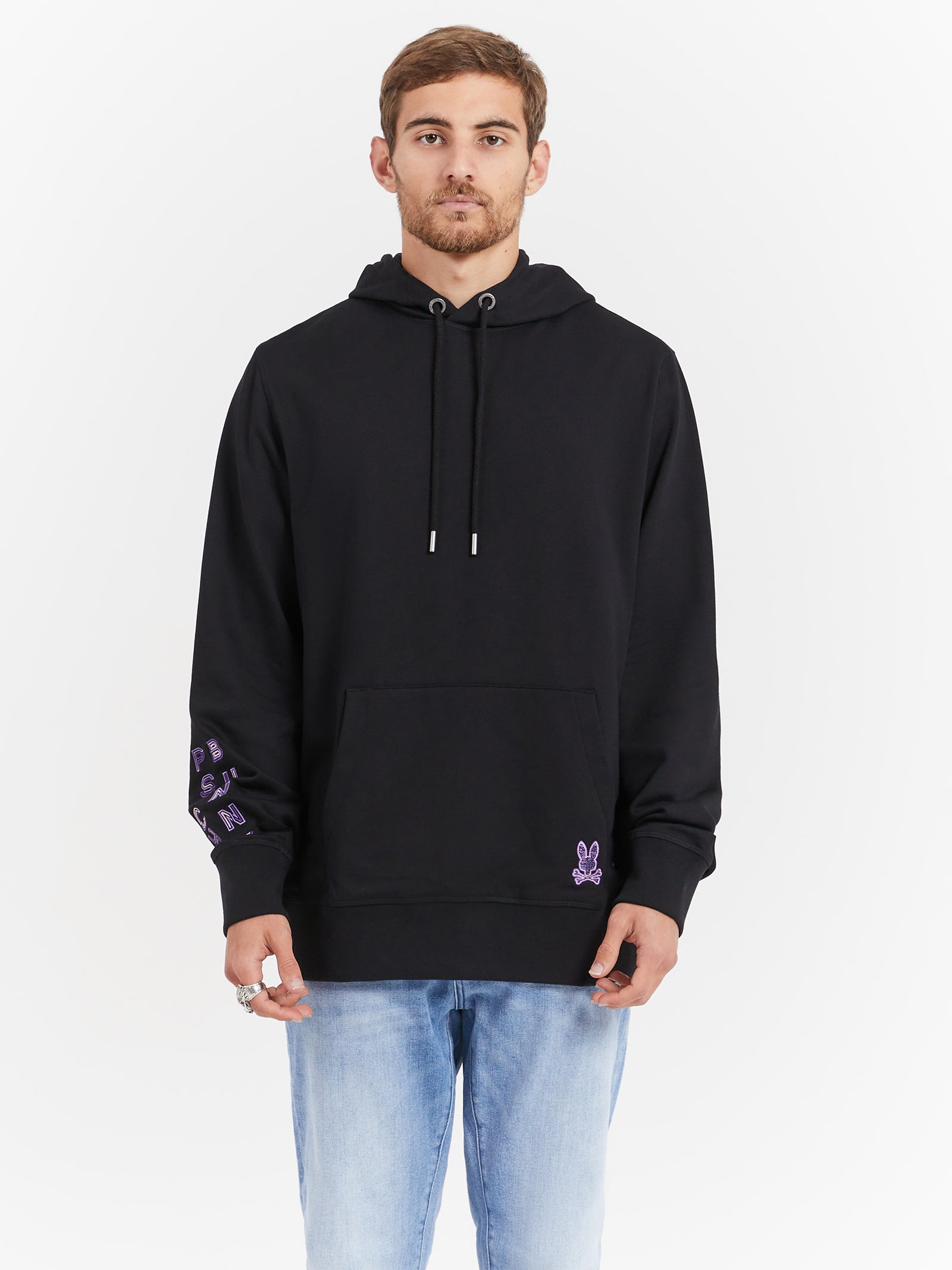 Dammes Popover Hoodie in Black