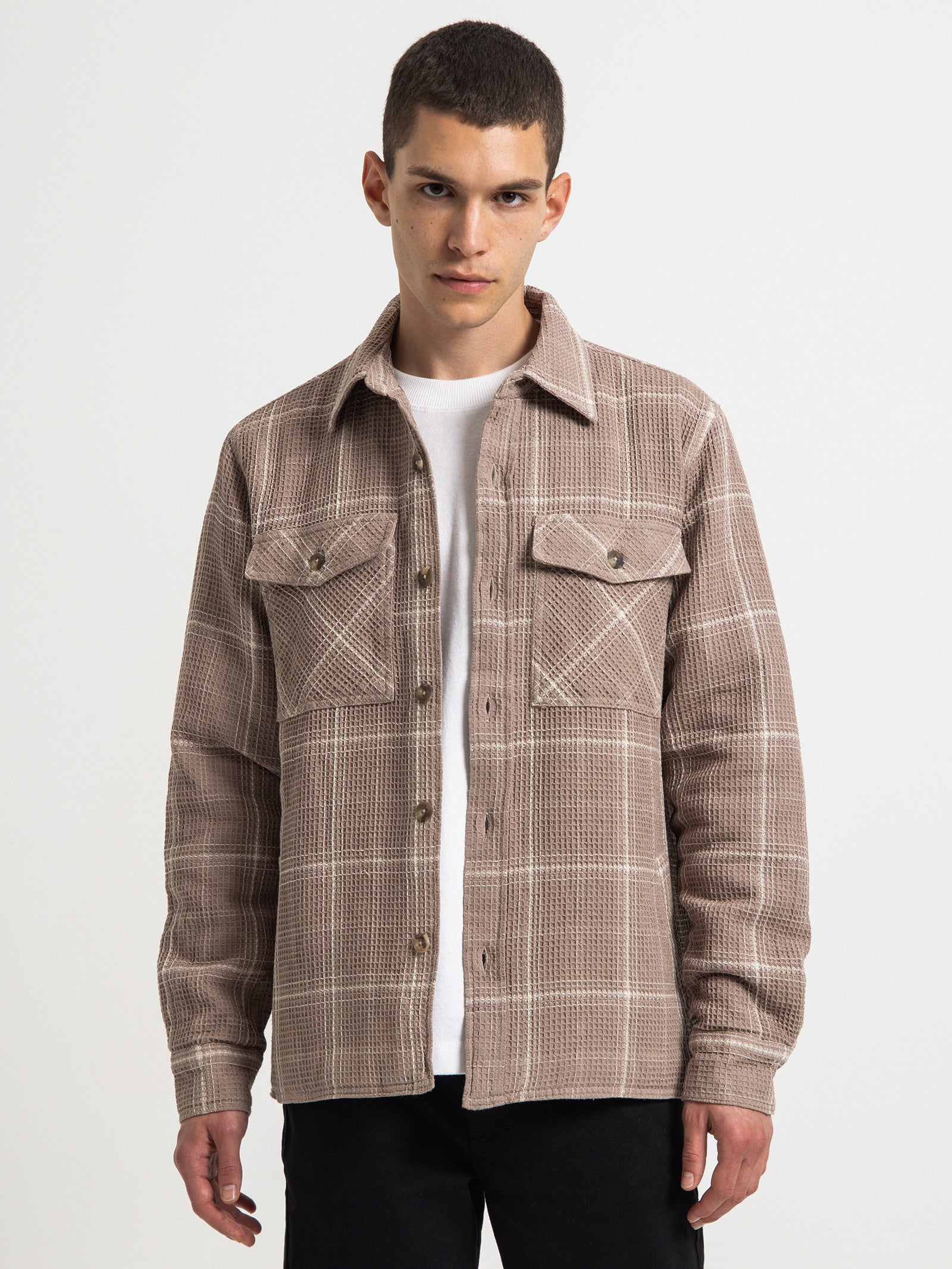 Marvin Plaid Jacket in Pecan Plaid